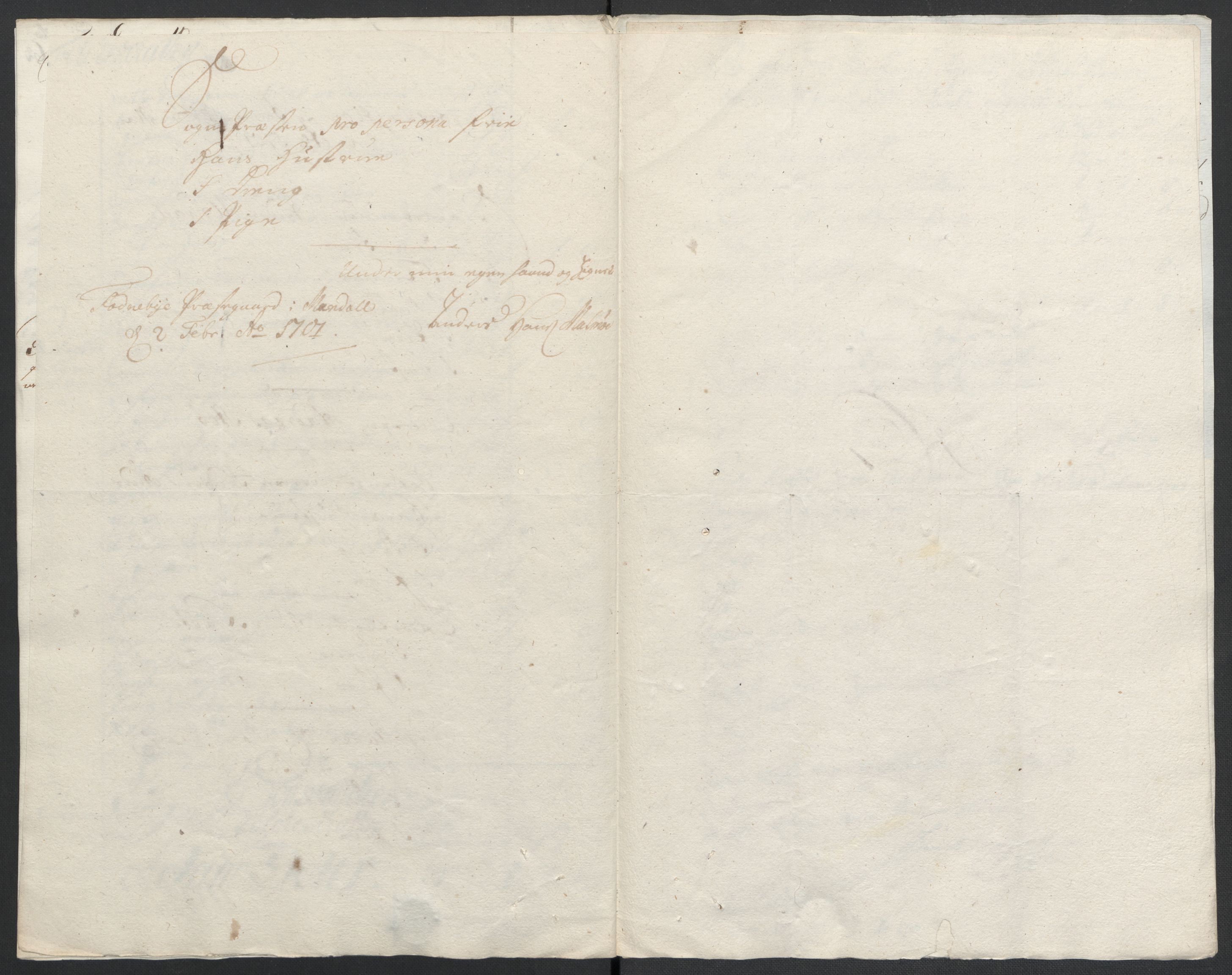 Rentekammeret inntil 1814, Reviderte regnskaper, Fogderegnskap, AV/RA-EA-4092/R43/L2549: Fogderegnskap Lista og Mandal, 1701-1702, p. 105