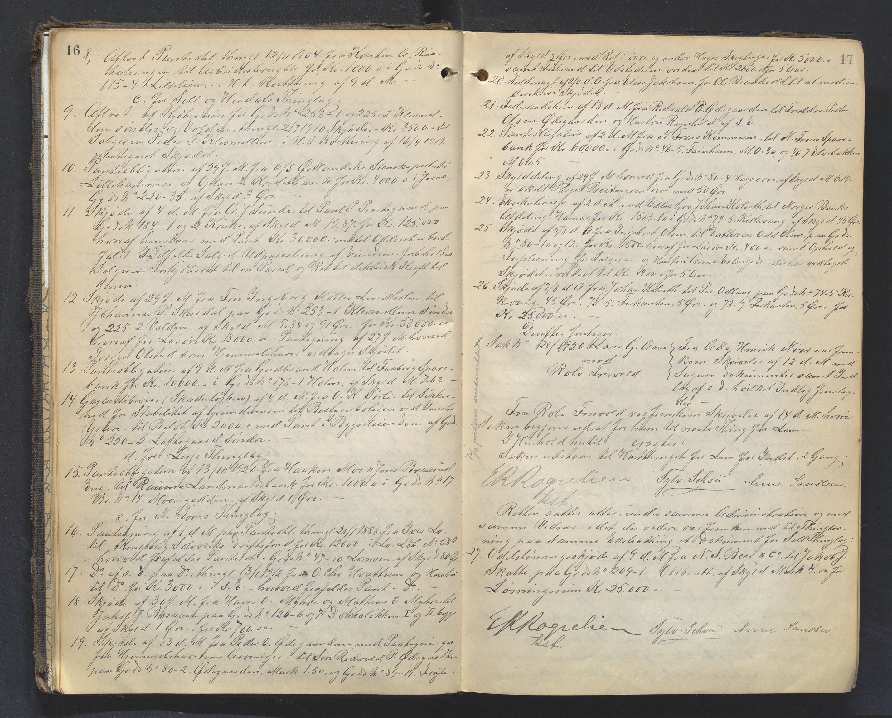Nord-Gudbrandsdal tingrett, AV/SAH-TING-002/G/Gb/L0035: Tingbok, 1920-1923, p. 16-17