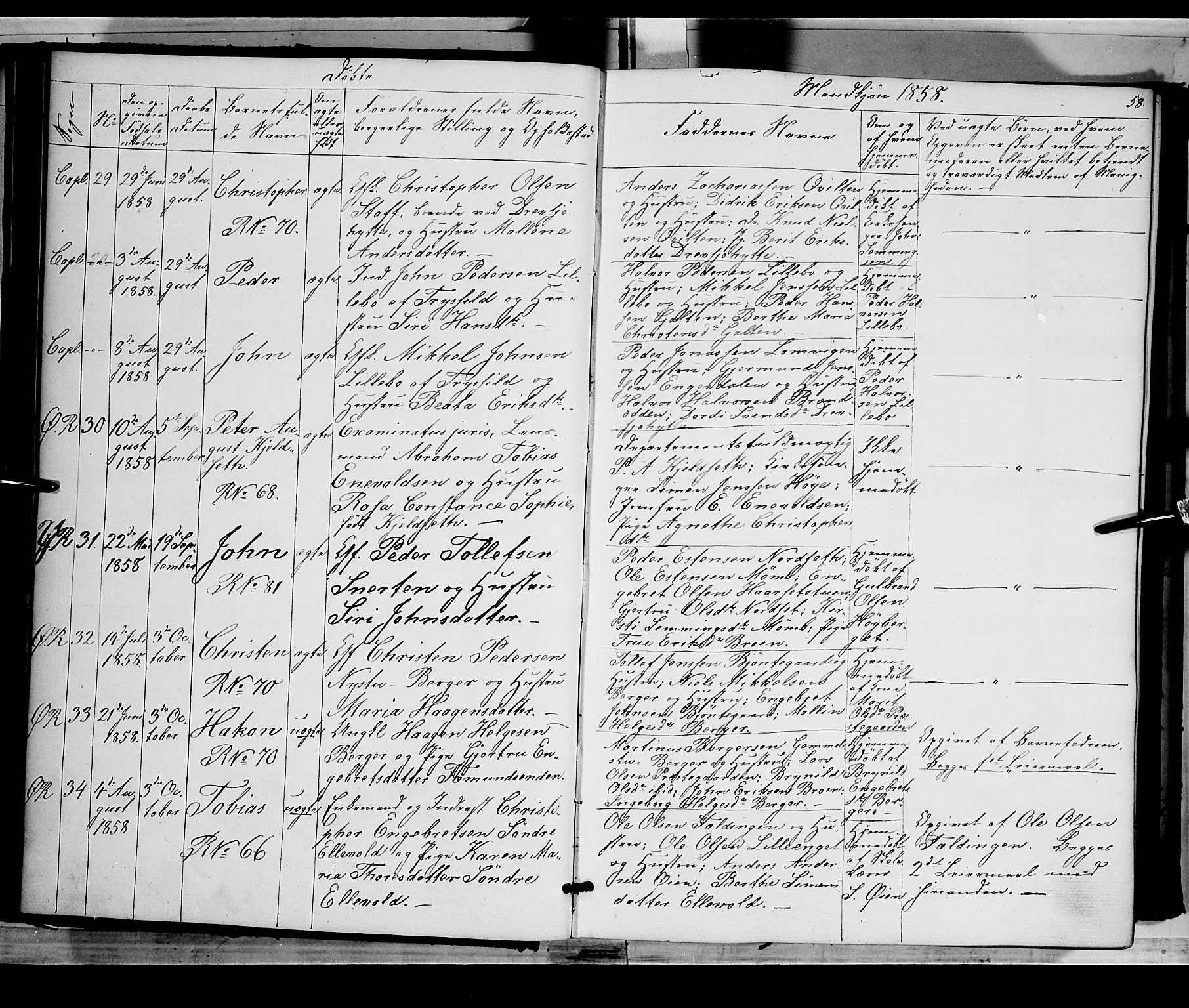 Rendalen prestekontor, AV/SAH-PREST-054/H/Ha/Haa/L0005: Parish register (official) no. 5, 1853-1866, p. 58