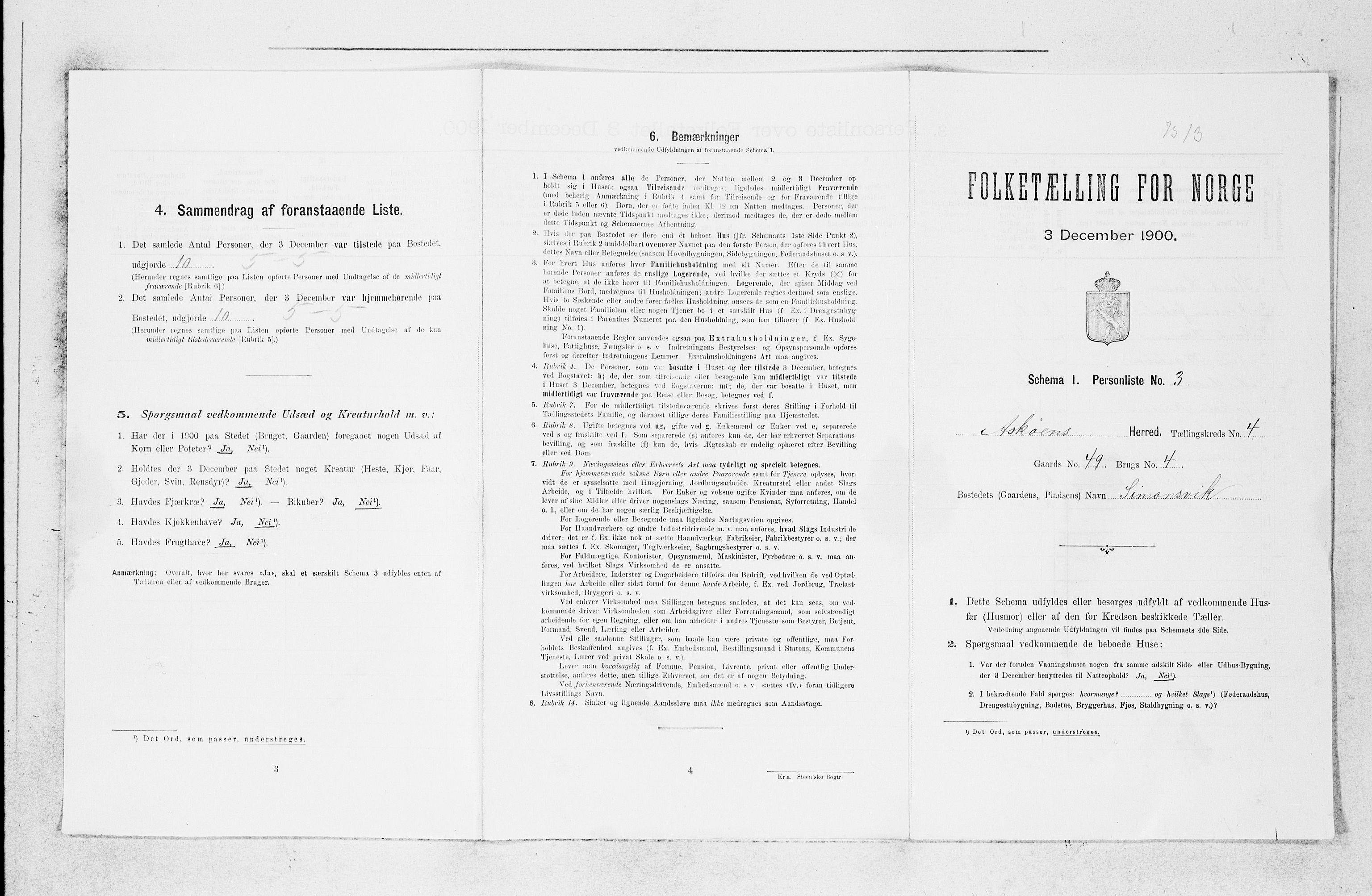 SAB, 1900 census for Askøy, 1900, p. 608