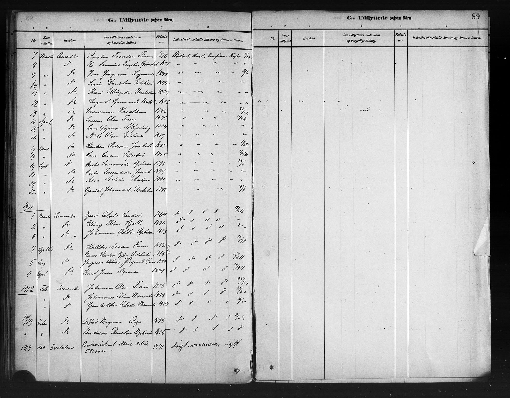 Odda Sokneprestembete, SAB/A-77201/H/Haa: Parish register (official) no. A 1, 1883-1919, p. 89