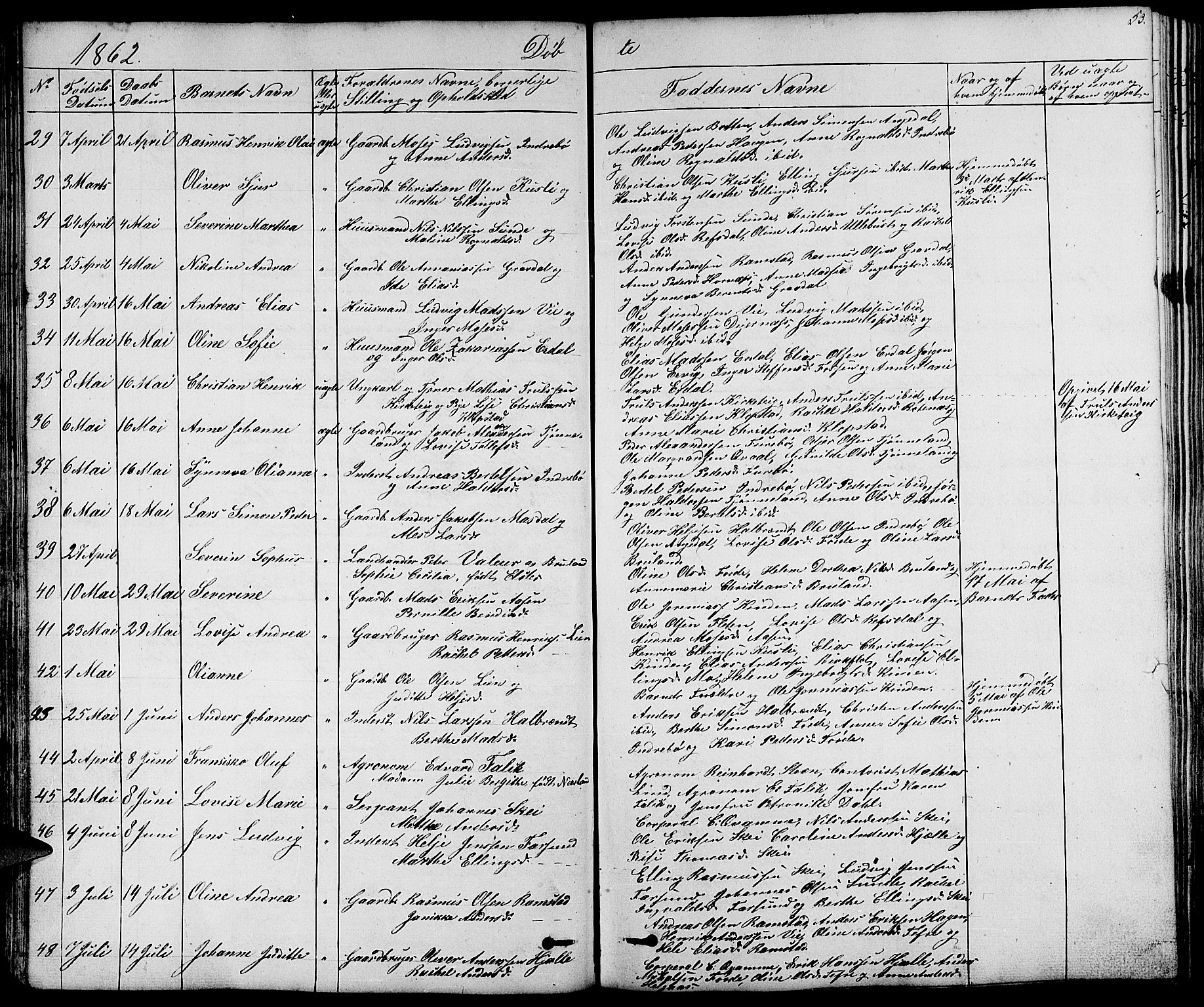 Førde sokneprestembete, SAB/A-79901/H/Hab/Haba/L0001: Parish register (copy) no. A 1, 1853-1880, p. 53