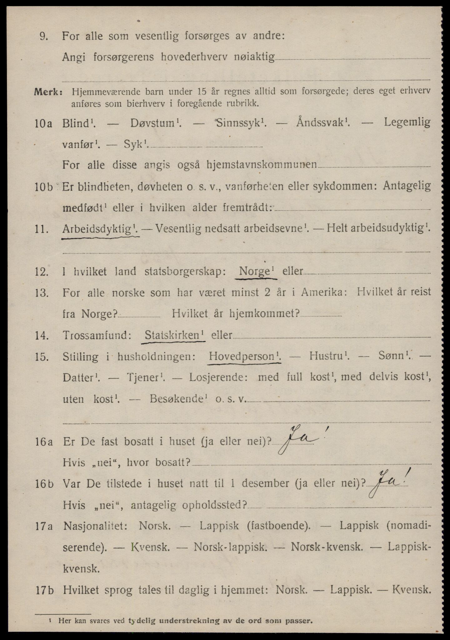 SAT, 1920 census for Stoksund, 1920, p. 1139