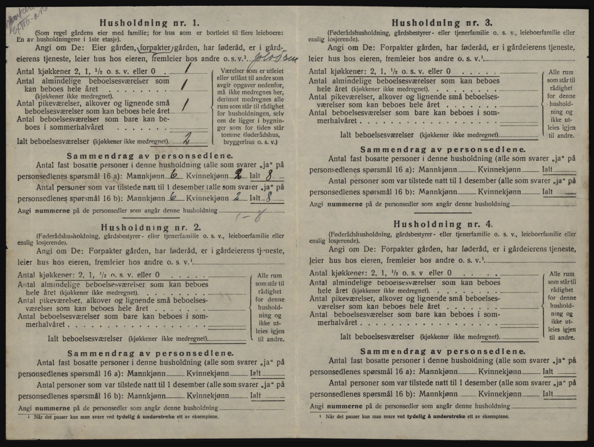 SAT, 1920 census for Hegra, 1920, p. 997