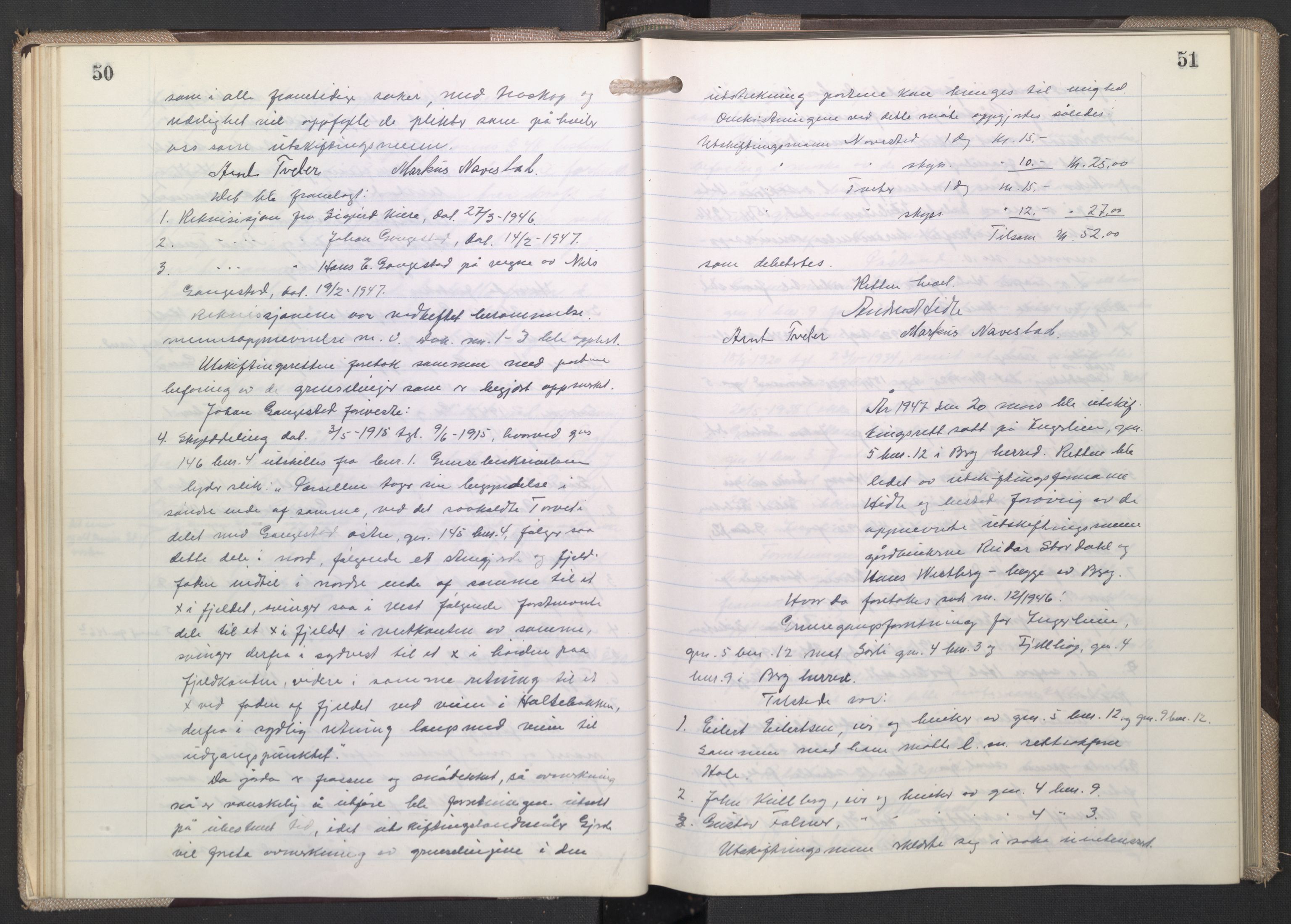 Østfold jordskifterett, AV/SAO-A-10240/F/Fc/L0008: Forhandlingsprotokoller, 1947-1950, p. 50-51