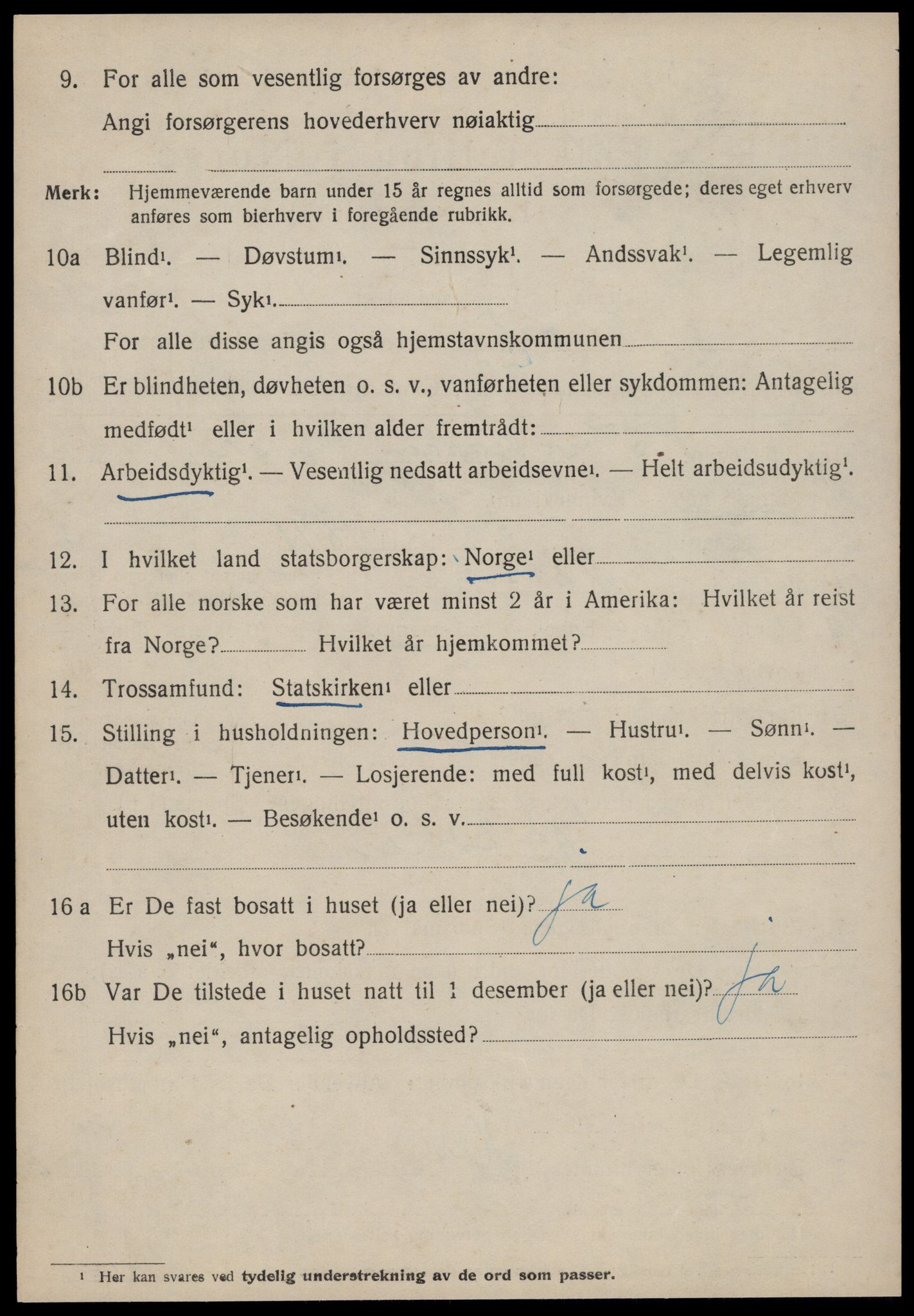 SAT, 1920 census for Nesset, 1920, p. 1283