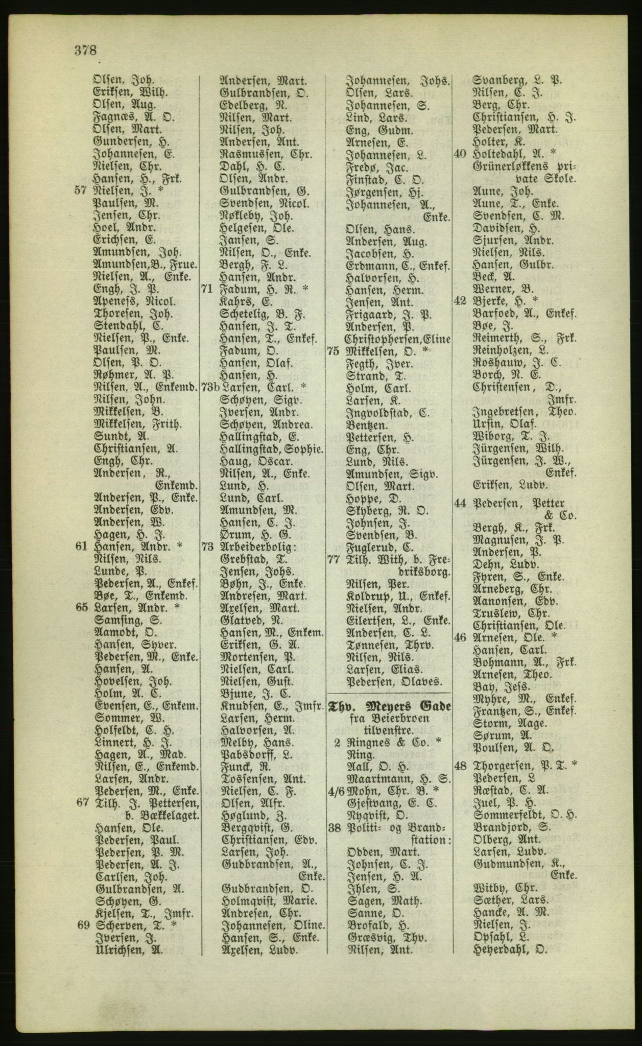 Kristiania/Oslo adressebok, PUBL/-, 1880, p. 378