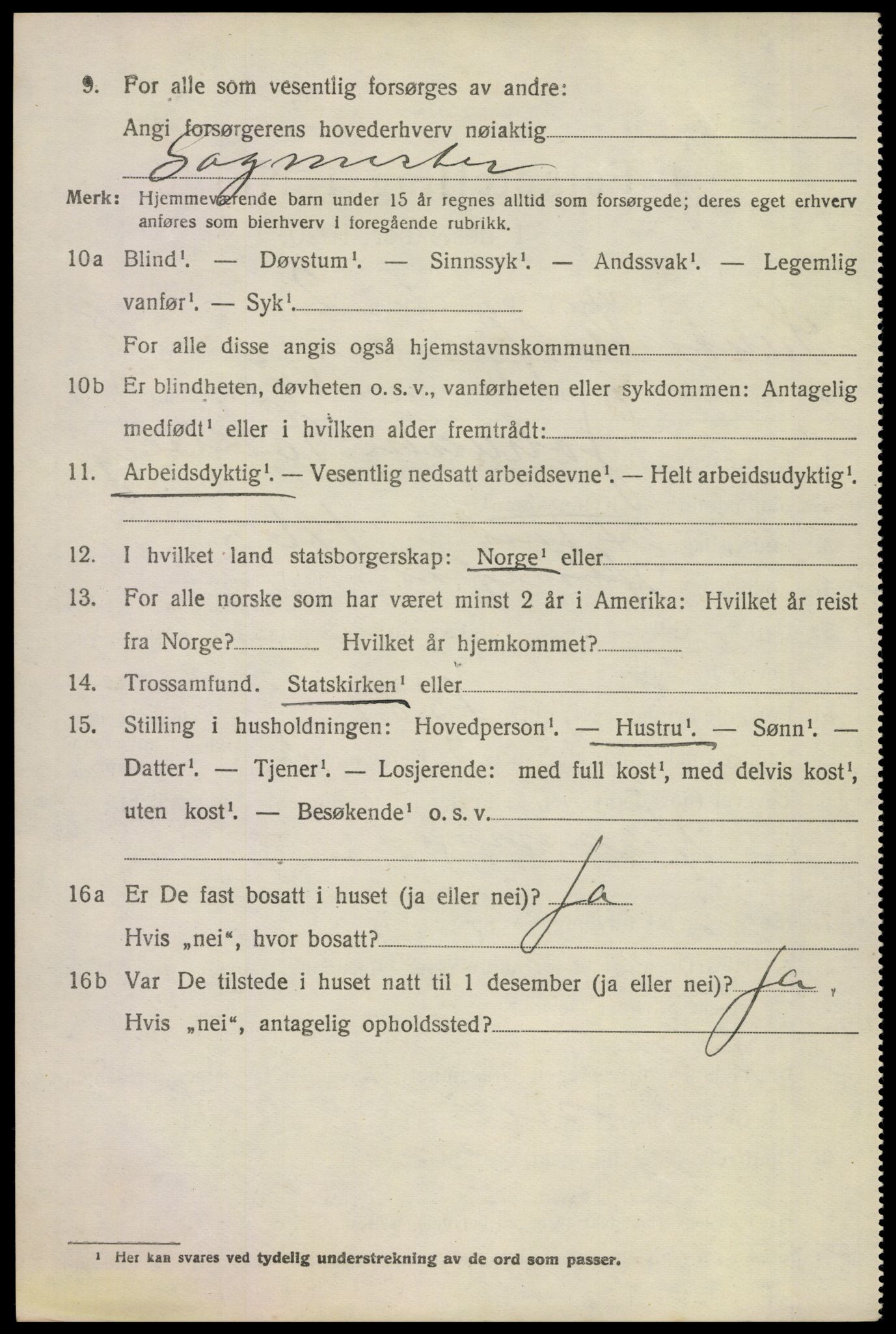 SAKO, 1920 census for Sande, 1920, p. 4233