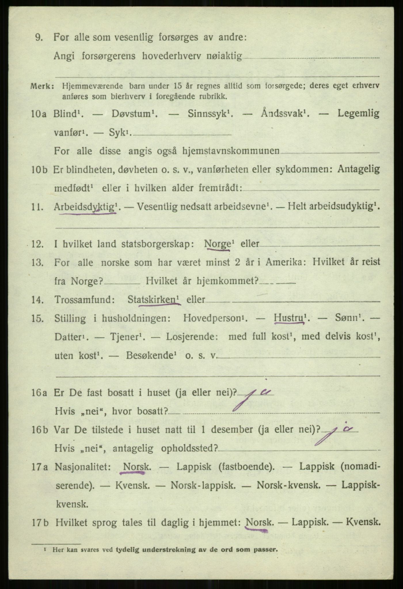 SATØ, 1920 census for Helgøy, 1920, p. 1566