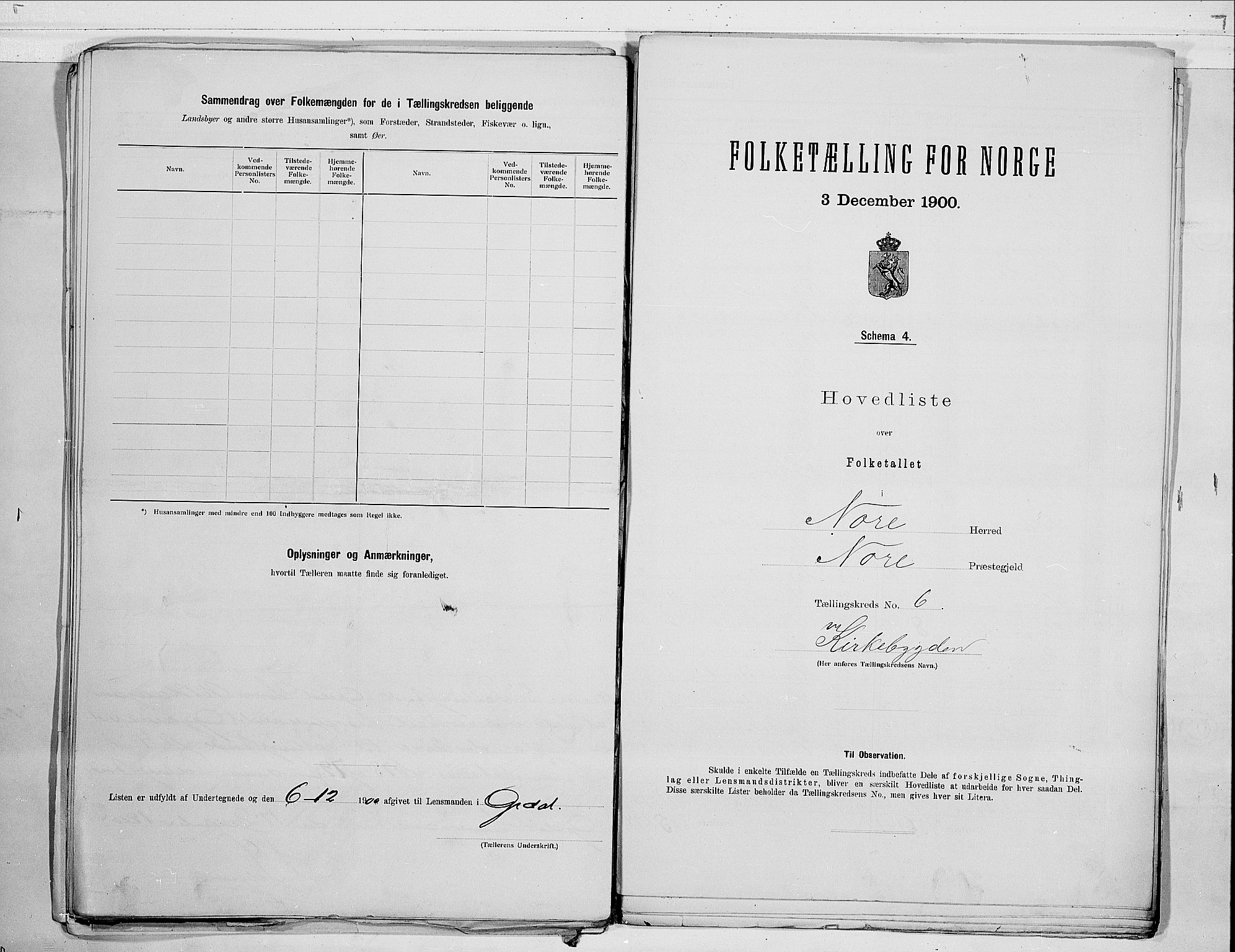 RA, 1900 census for Nore, 1900, p. 14