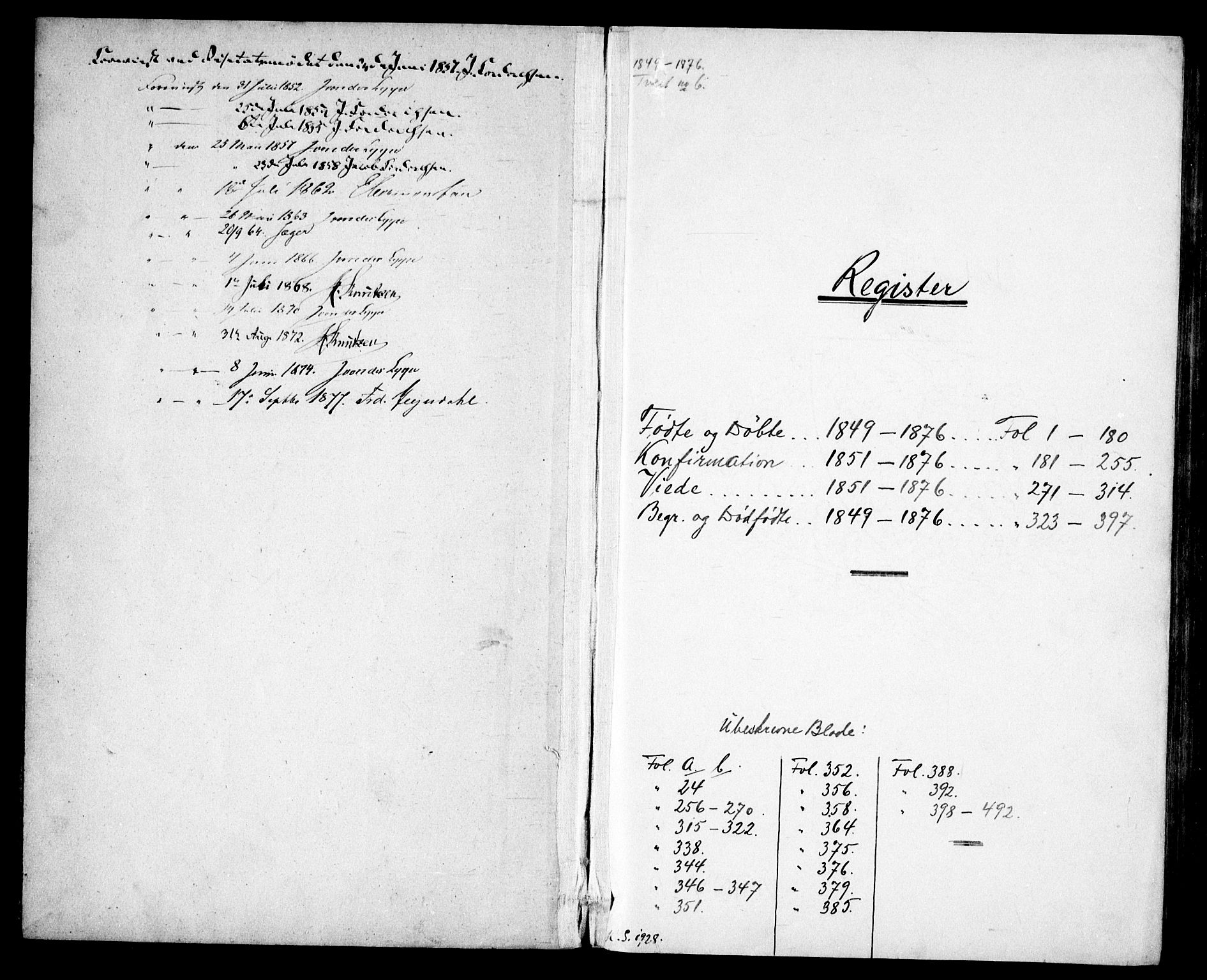 Birkenes sokneprestkontor, SAK/1111-0004/F/Fb/L0002: Parish register (copy) no. B 2, 1849-1876