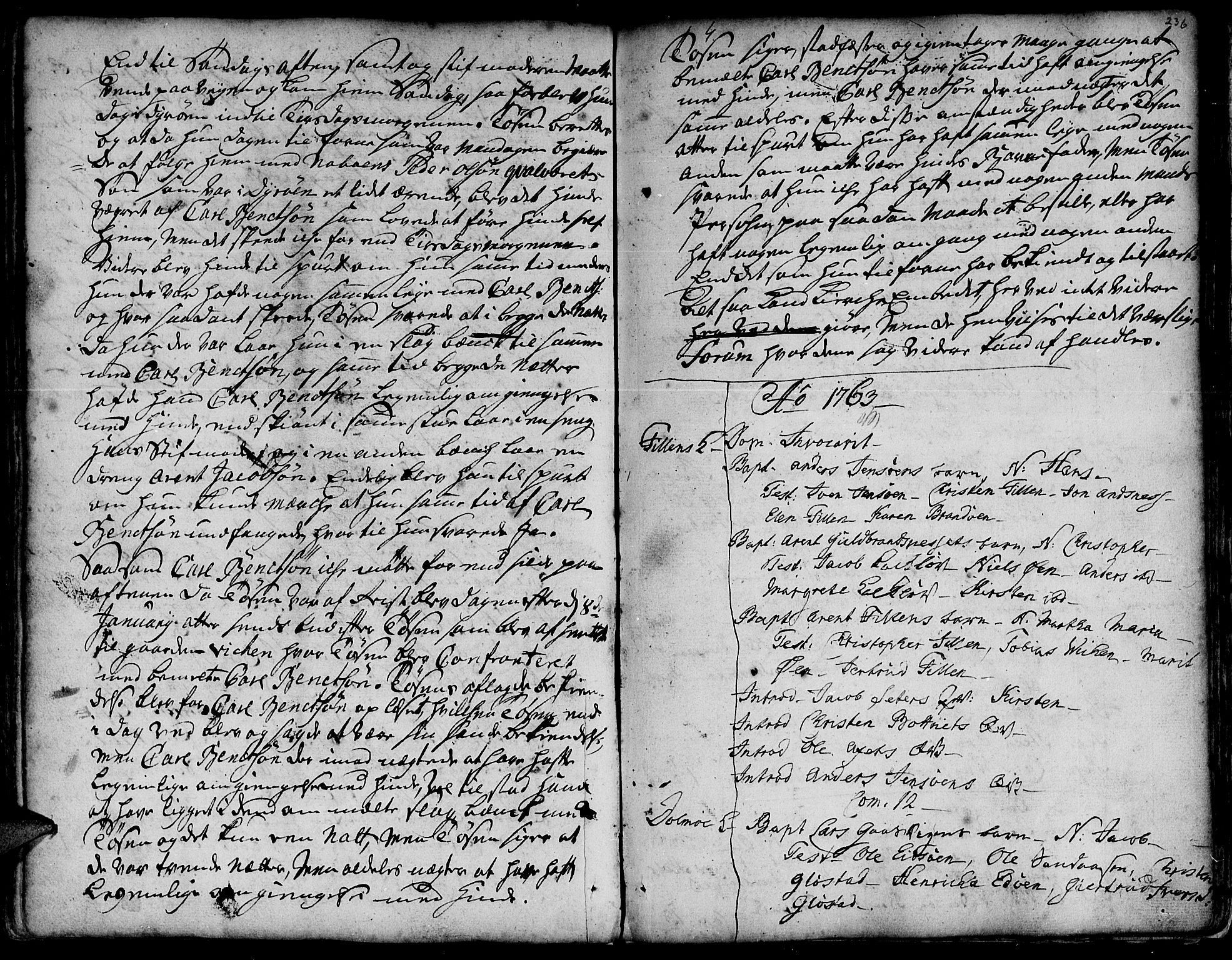 Ministerialprotokoller, klokkerbøker og fødselsregistre - Sør-Trøndelag, SAT/A-1456/634/L0525: Parish register (official) no. 634A01, 1736-1775, p. 236