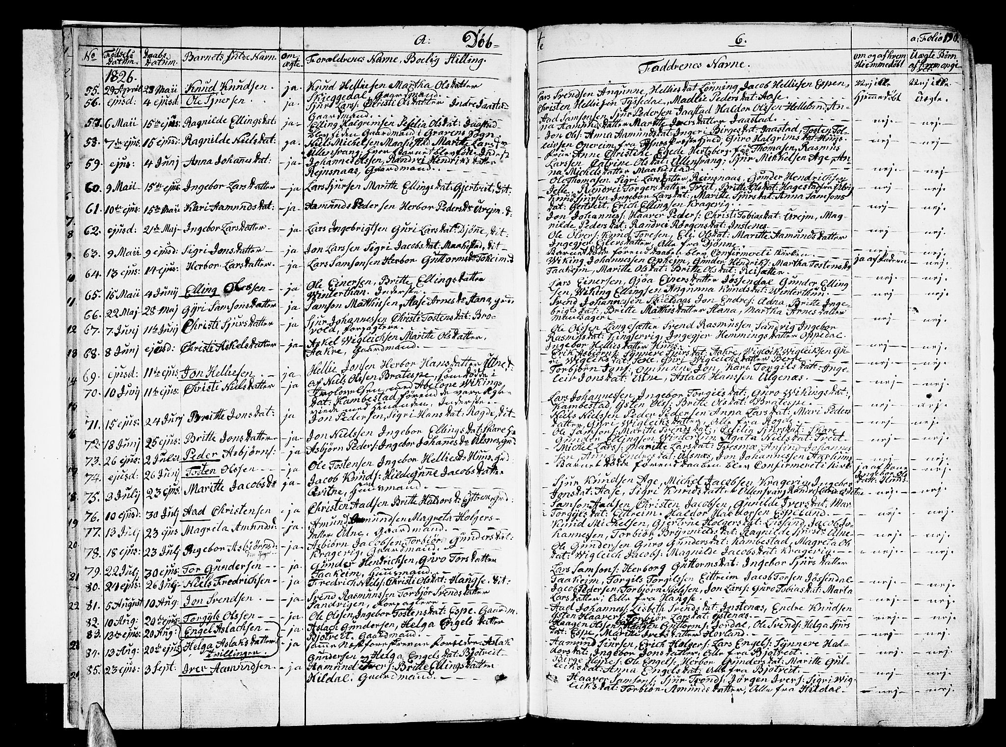 Ullensvang sokneprestembete, SAB/A-78701/H/Haa: Parish register (official) no. A 10, 1825-1853, p. 6