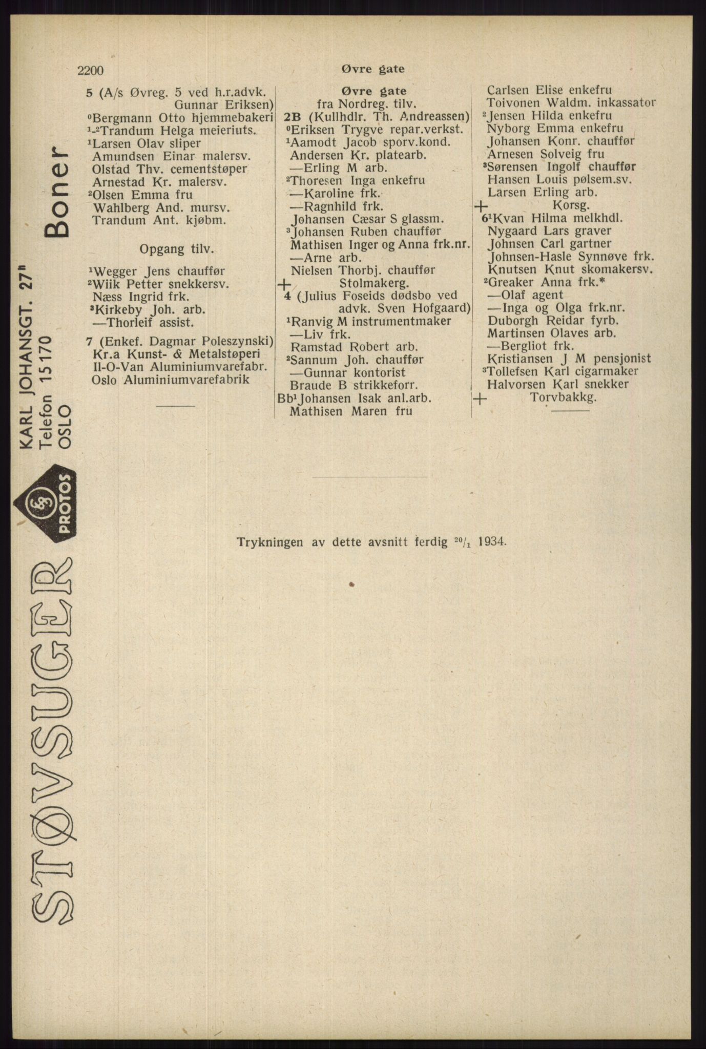 Kristiania/Oslo adressebok, PUBL/-, 1934, p. 2200