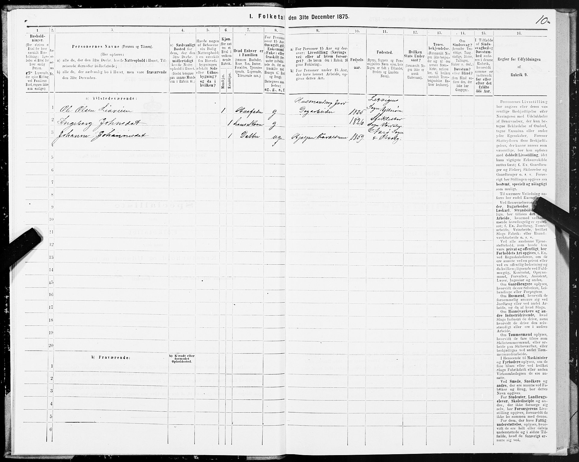 SAT, 1875 census for 1751P Nærøy, 1875, p. 1010