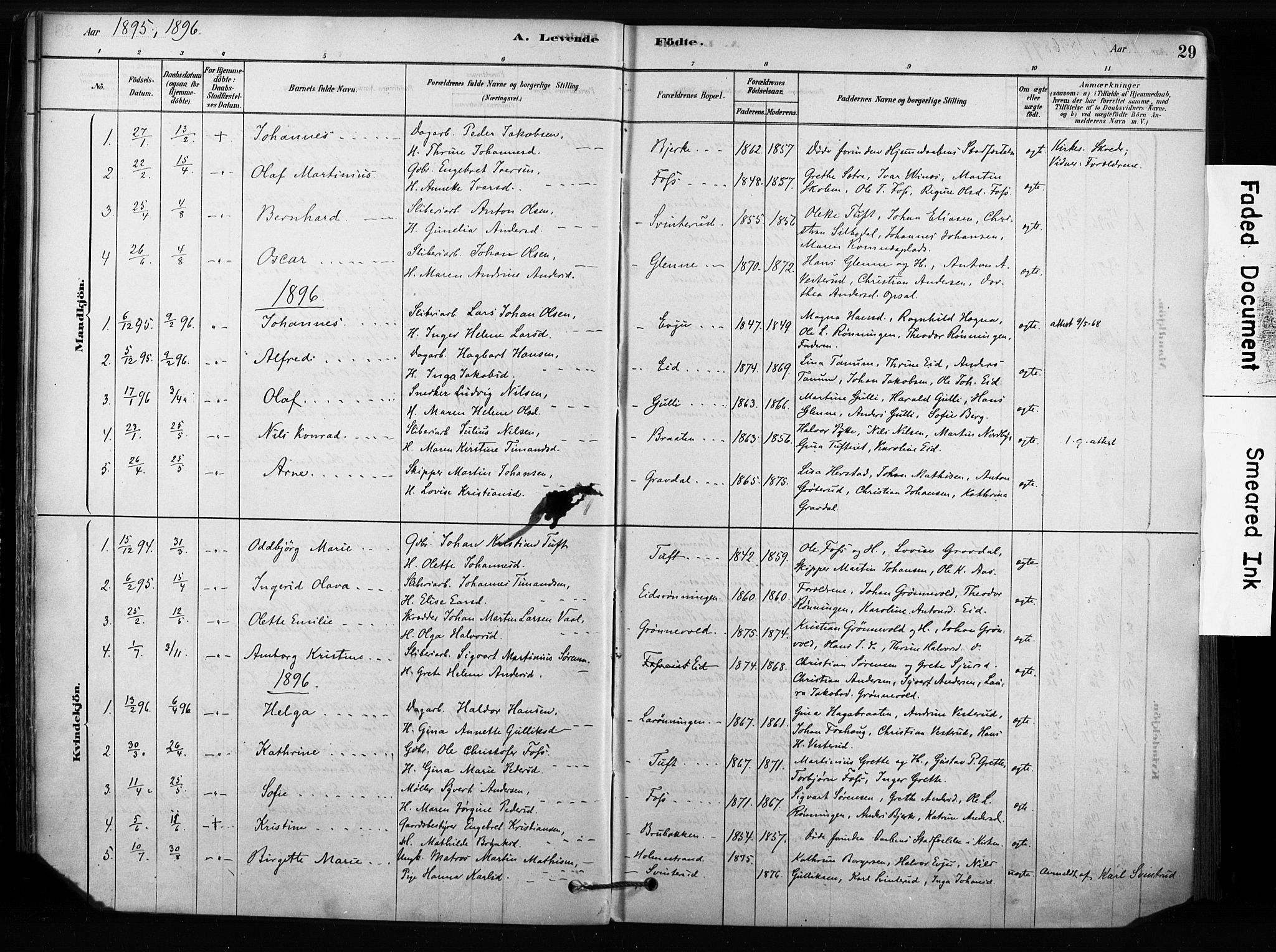 Sandsvær kirkebøker, AV/SAKO-A-244/F/Fc/L0001: Parish register (official) no. III 1, 1878-1923, p. 29