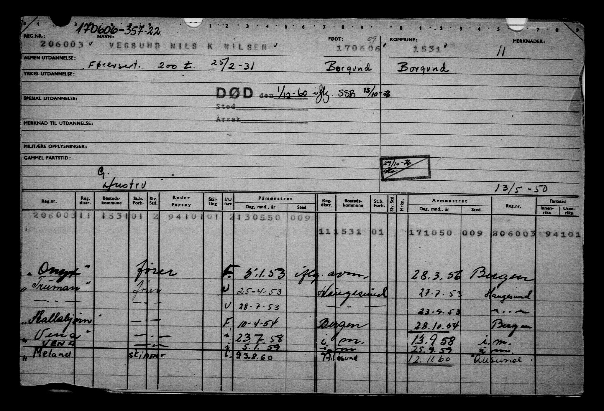 Direktoratet for sjømenn, AV/RA-S-3545/G/Gb/L0065: Hovedkort, 1906, p. 591