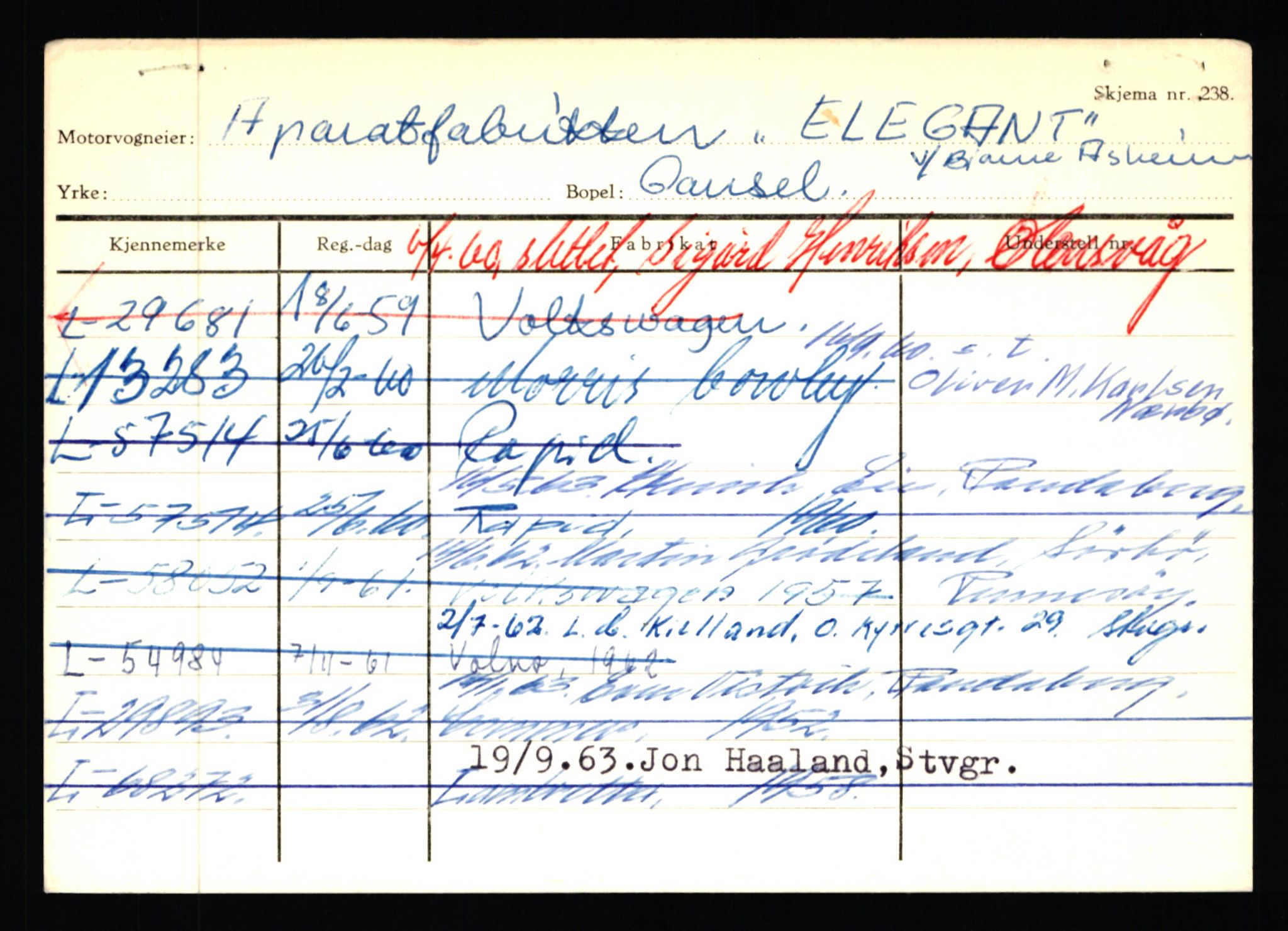 Stavanger trafikkstasjon, SAST/A-101942/0/H/L0001: Abarbanell - Askerud, 1930-1971, p. 2475