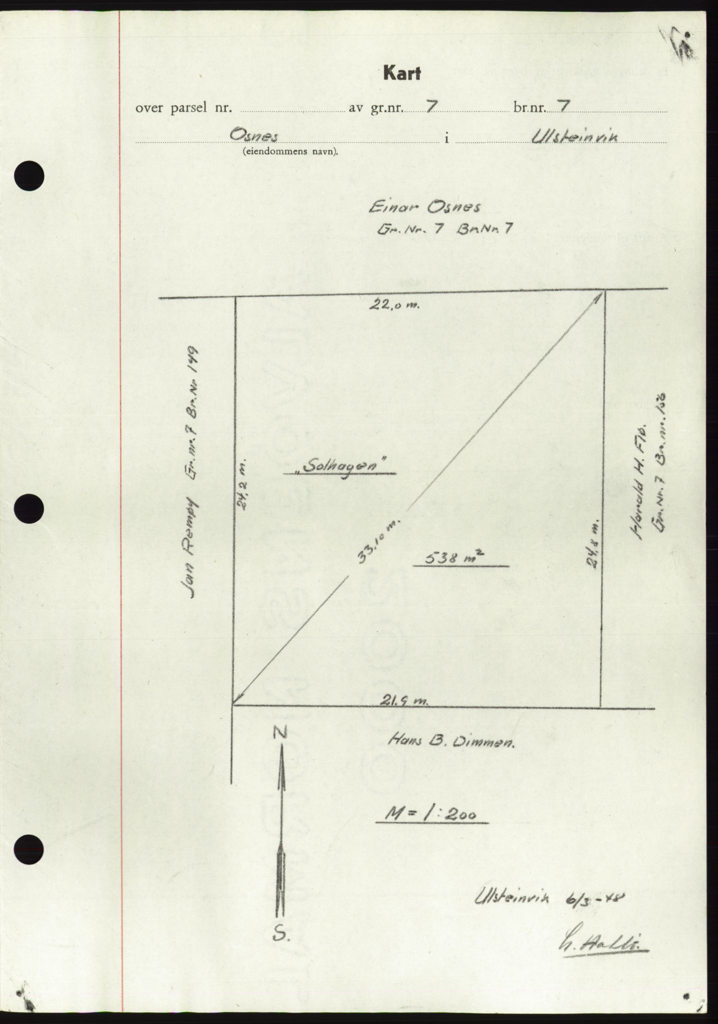 Søre Sunnmøre sorenskriveri, AV/SAT-A-4122/1/2/2C/L0082: Mortgage book no. 8A, 1948-1948, Diary no: : 361/1948