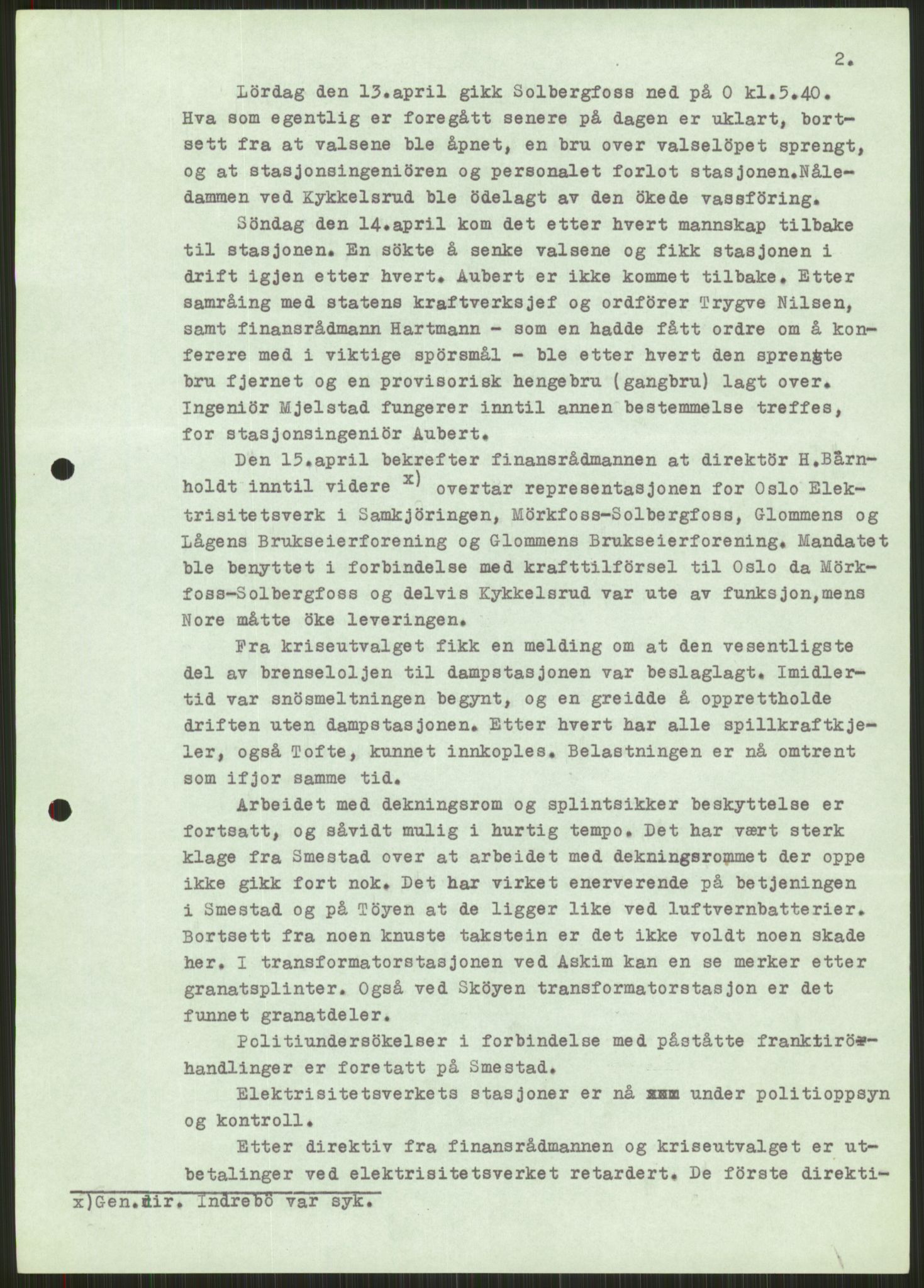 Forsvaret, Forsvarets krigshistoriske avdeling, AV/RA-RAFA-2017/Y/Ya/L0013: II-C-11-31 - Fylkesmenn.  Rapporter om krigsbegivenhetene 1940., 1940, p. 546