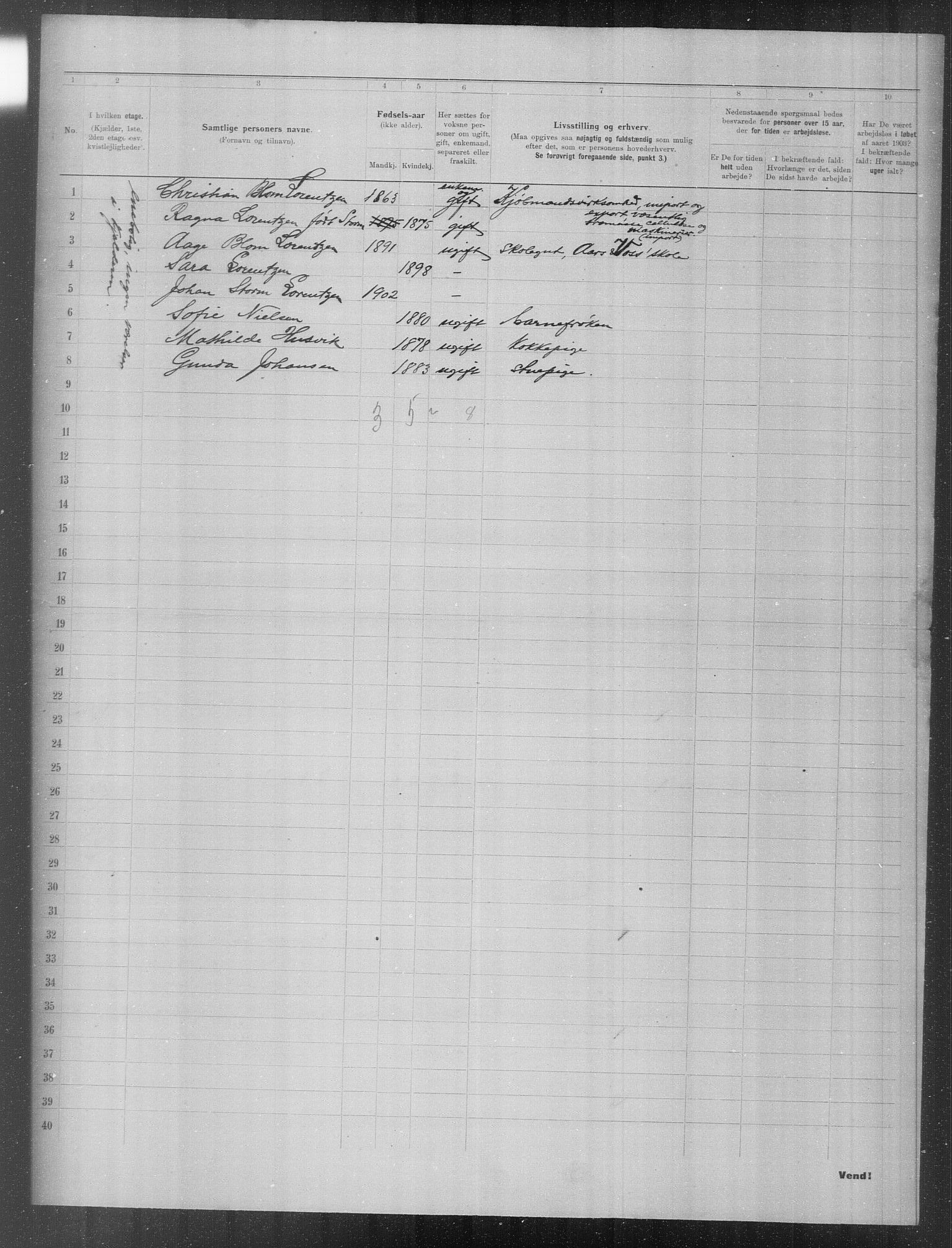 OBA, Municipal Census 1903 for Kristiania, 1903, p. 21491