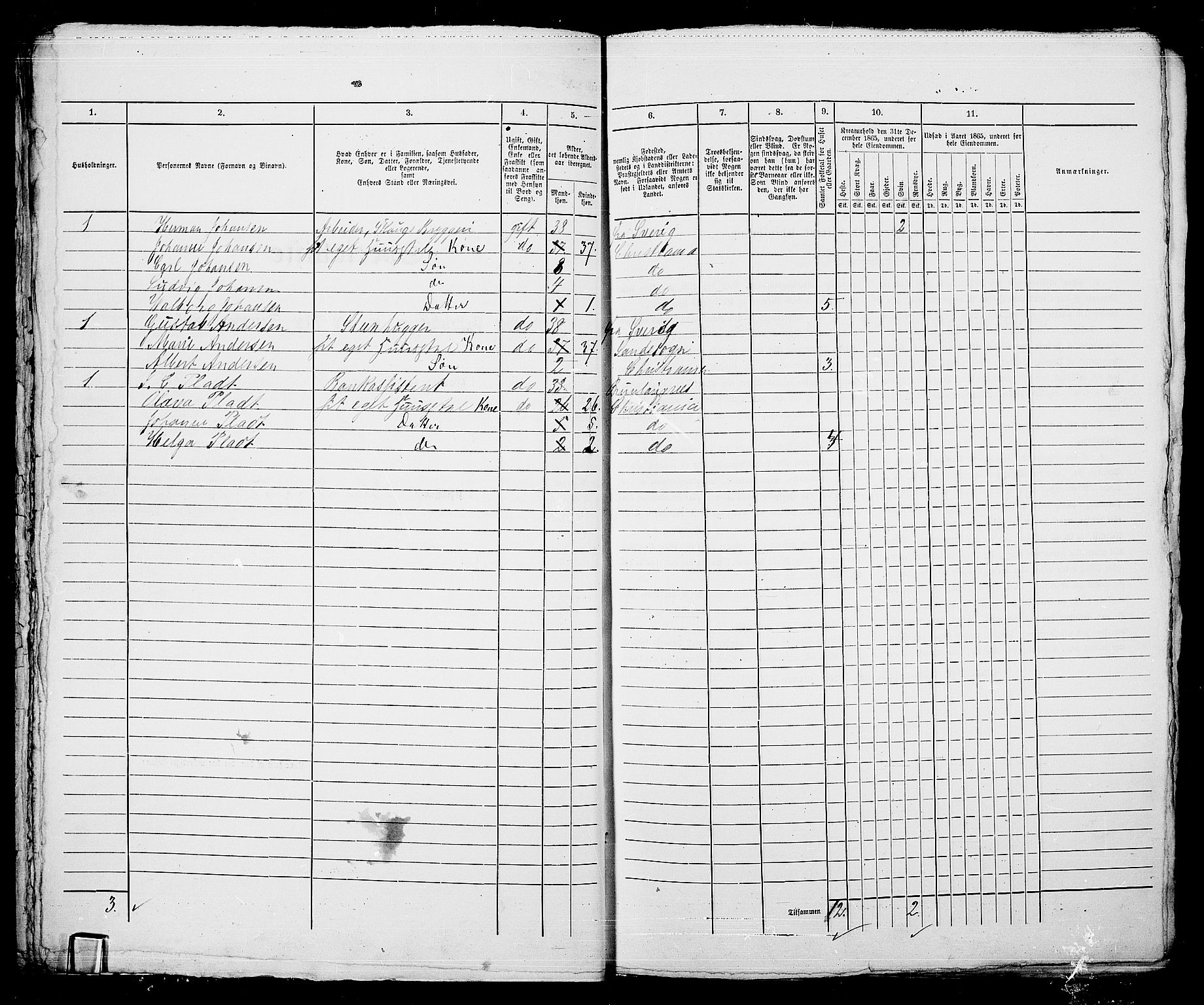 RA, 1865 census for Kristiania, 1865, p. 4477