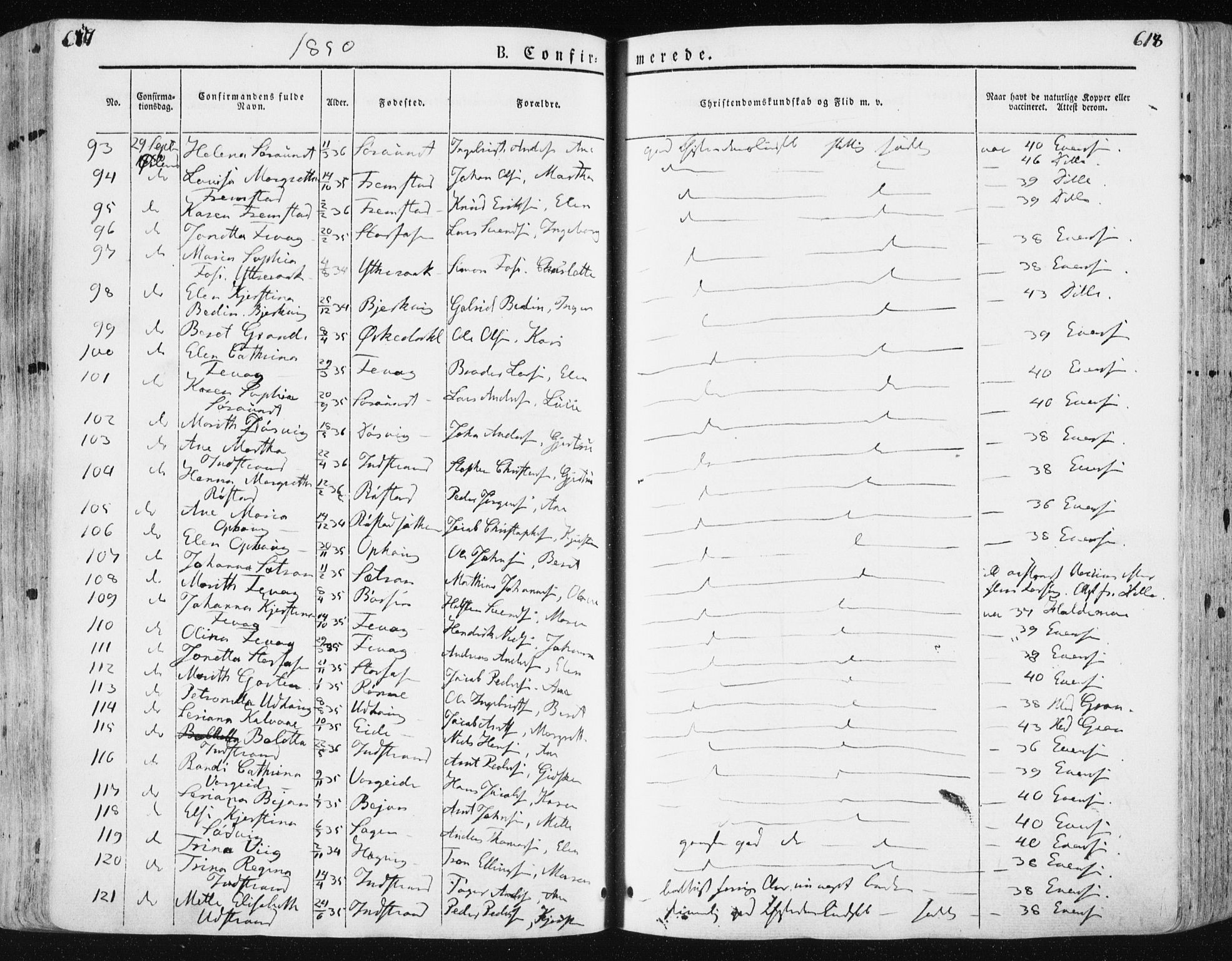 Ministerialprotokoller, klokkerbøker og fødselsregistre - Sør-Trøndelag, SAT/A-1456/659/L0736: Parish register (official) no. 659A06, 1842-1856, p. 617-618