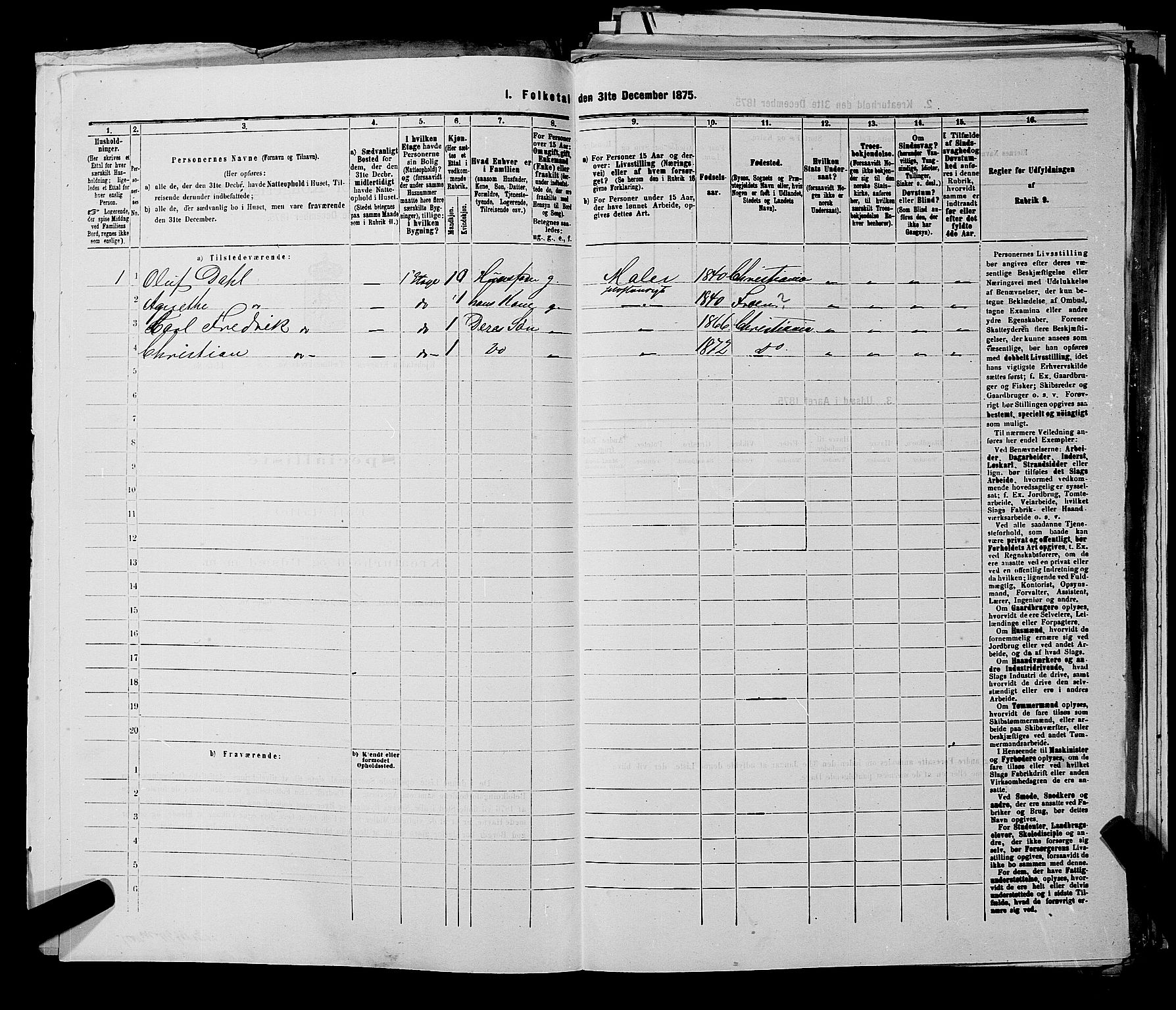 SAKO, 1875 census for 0801P Kragerø, 1875, p. 1240