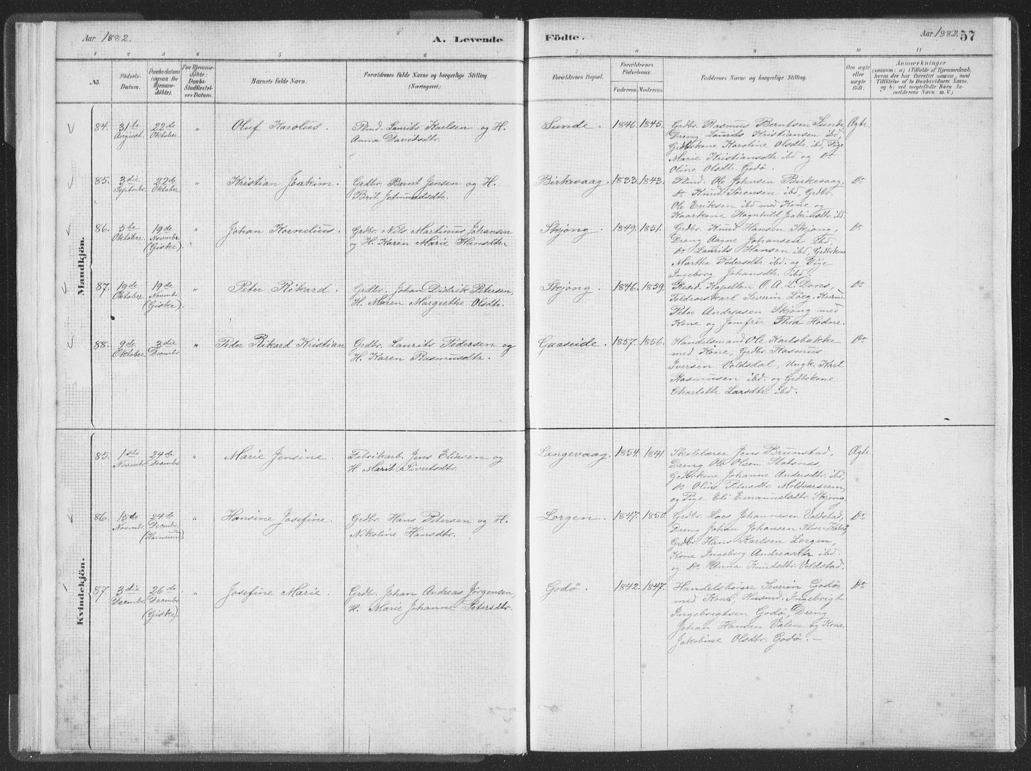 Ministerialprotokoller, klokkerbøker og fødselsregistre - Møre og Romsdal, AV/SAT-A-1454/528/L0401: Parish register (official) no. 528A12I, 1880-1920, p. 57