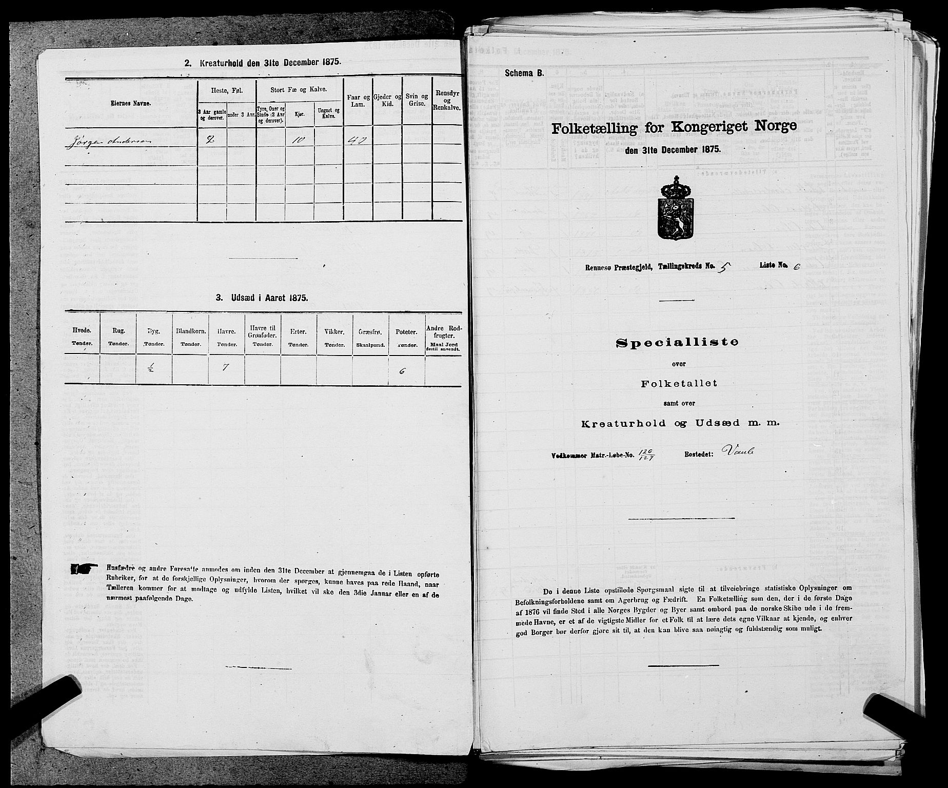 SAST, 1875 census for 1142P Rennesøy, 1875, p. 574