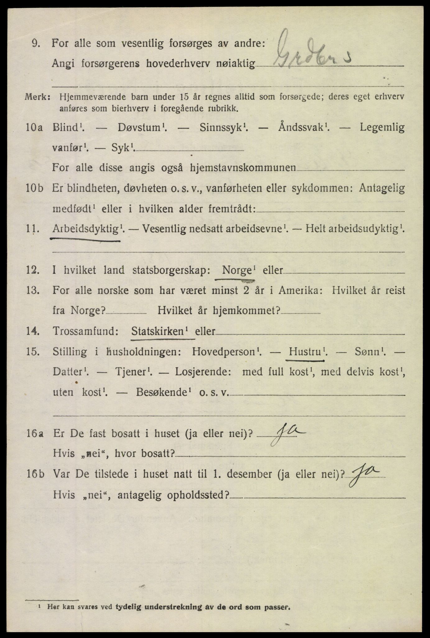 SAH, 1920 census for Nord-Aurdal, 1920, p. 5115