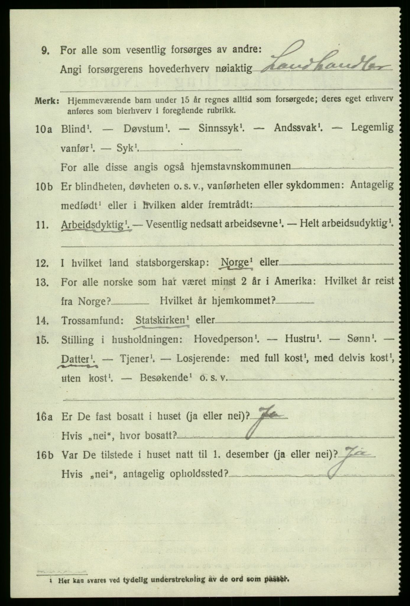 SAB, 1920 census for Samnanger, 1920, p. 1674