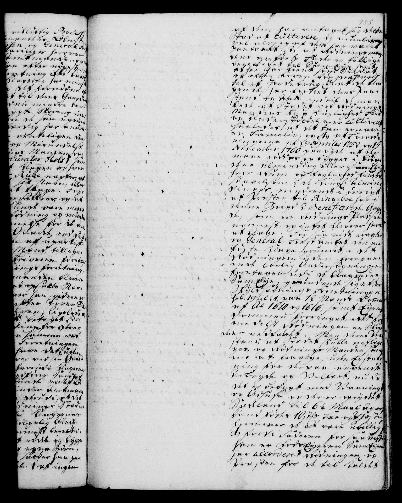 Rentekammeret, Kammerkanselliet, AV/RA-EA-3111/G/Gh/Gha/L0035: Norsk ekstraktmemorialprotokoll (merket RK 53.80), 1759-1771, p. 485