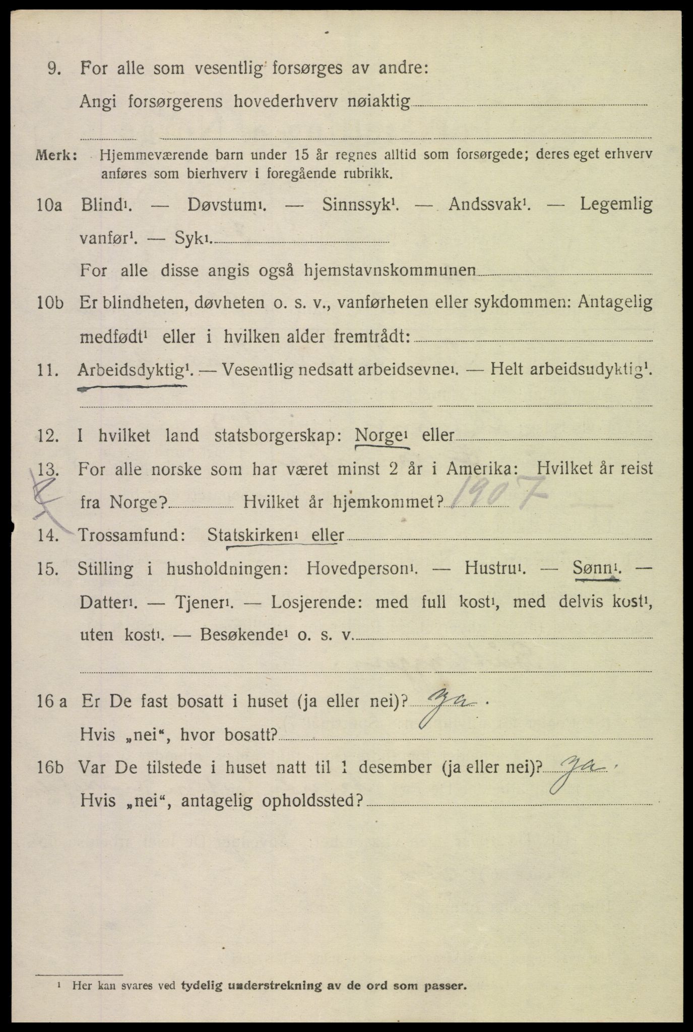 SAK, 1920 census for Øyestad, 1920, p. 5275