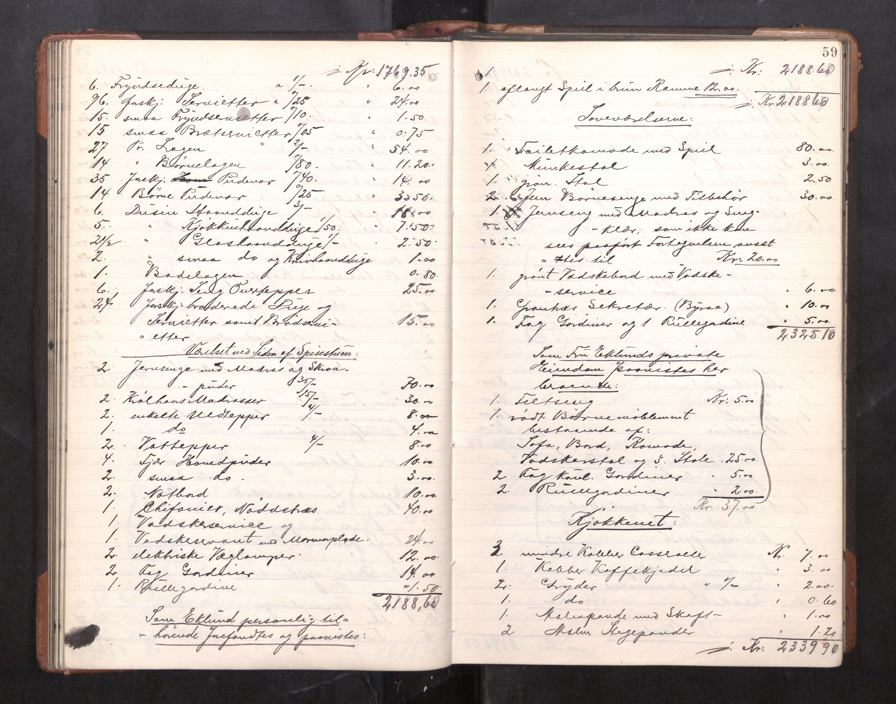 Trondheim byfogd, AV/SAT-A-0003/1/3/3C/L0025: Skifteregistreringsprotokoll - 24/1-14/7. (u/ register), 1906-1909, p. 59