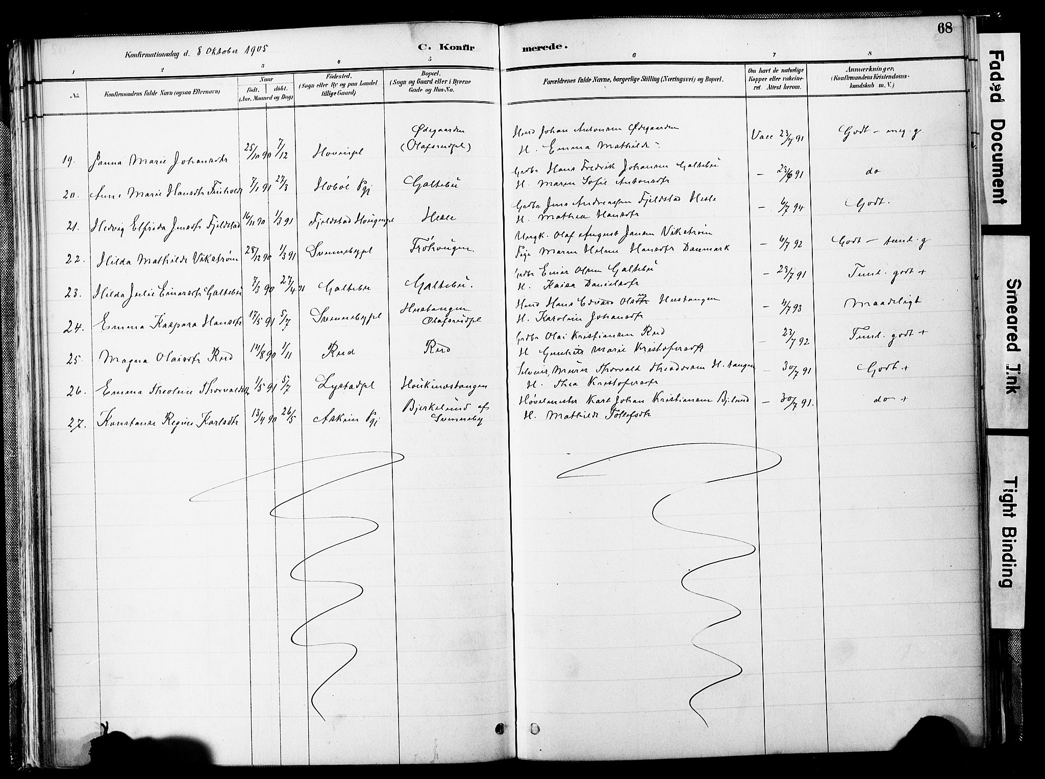 Spydeberg prestekontor Kirkebøker, AV/SAO-A-10924/F/Fb/L0001: Parish register (official) no. II 1, 1886-1907, p. 68