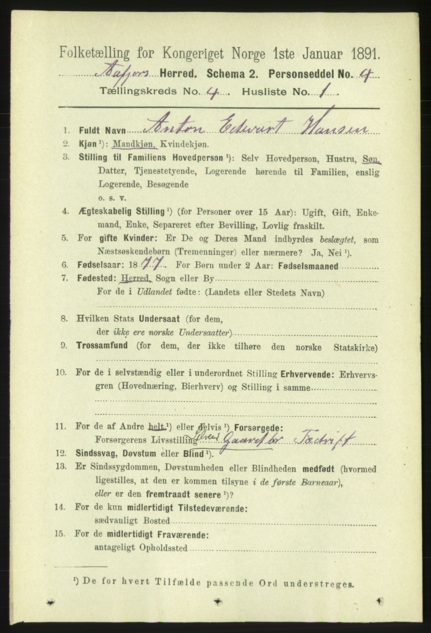 RA, 1891 census for 1630 Åfjord, 1891, p. 794