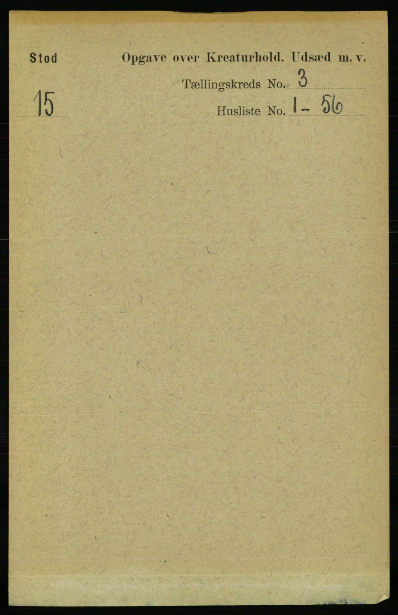 RA, 1891 census for 1734 Stod, 1891, p. 3260