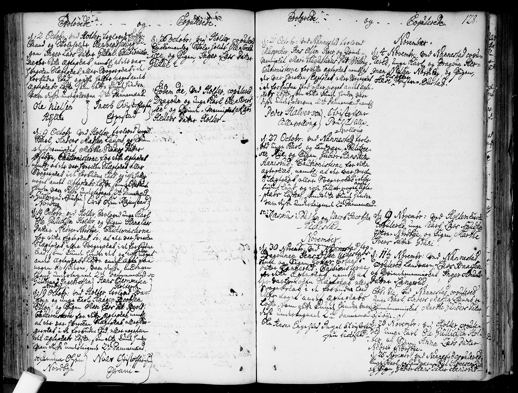 Nannestad prestekontor Kirkebøker, SAO/A-10414a/F/Fa/L0006: Parish register (official) no. I 6, 1739-1754, p. 128