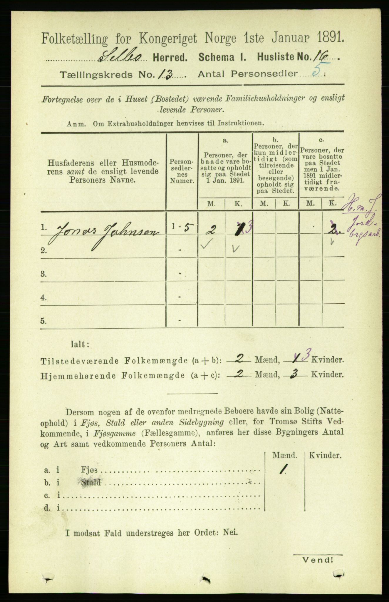 RA, 1891 census for 1664 Selbu, 1891, p. 4552