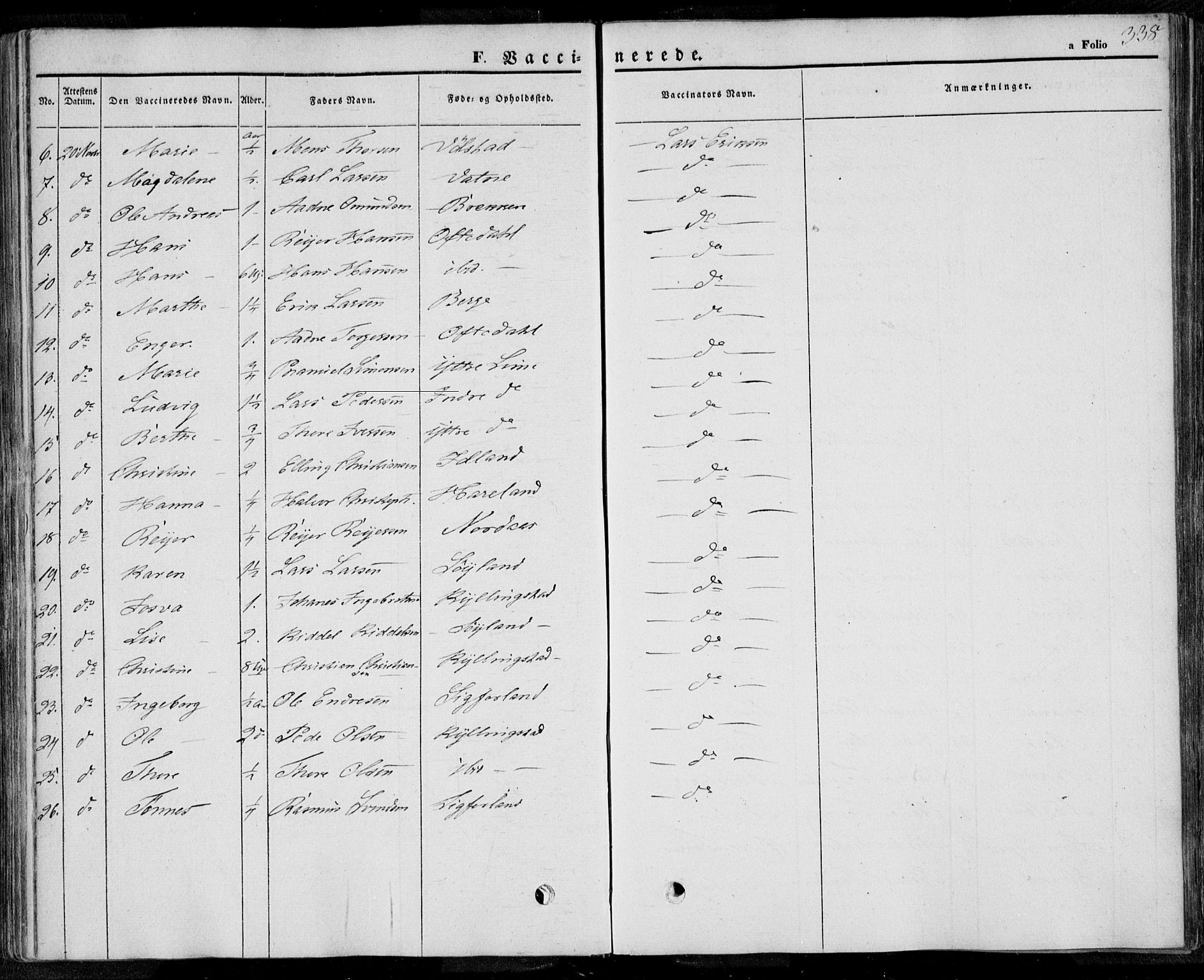 Lye sokneprestkontor, AV/SAST-A-101794/001/30BA/L0006: Parish register (official) no. A 5.2, 1842-1855, p. 338