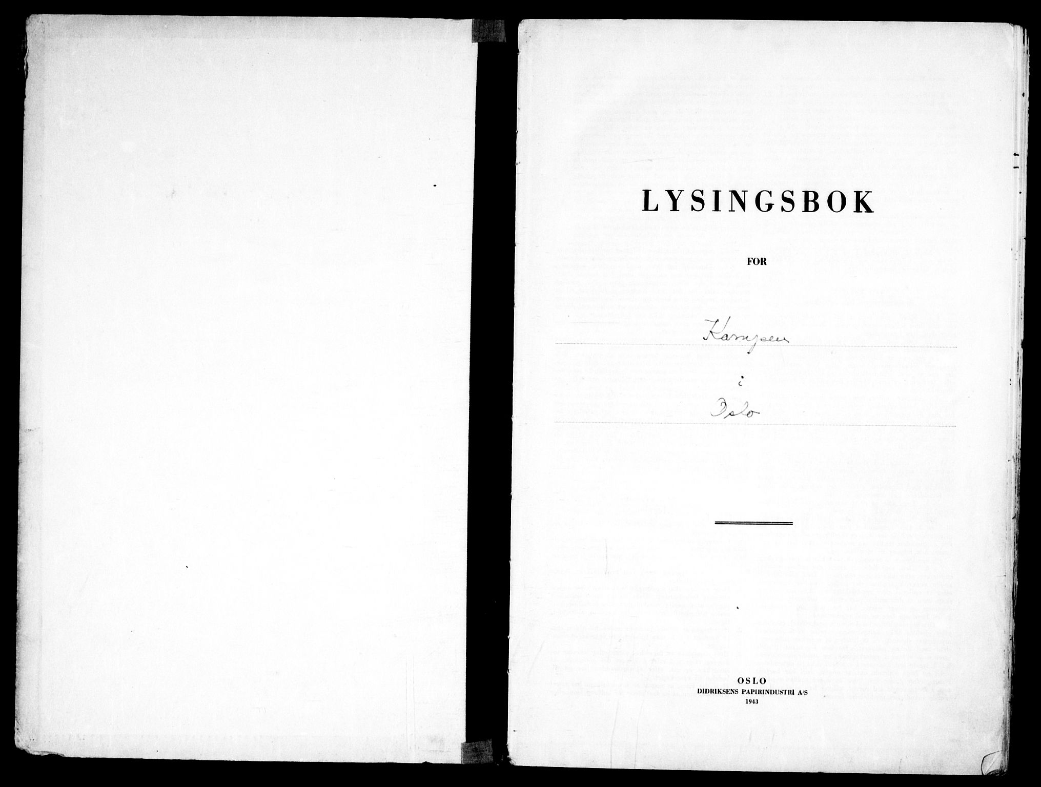 Kampen prestekontor Kirkebøker, SAO/A-10853/H/Ha/L0008: Banns register no. 8, 1946-1956