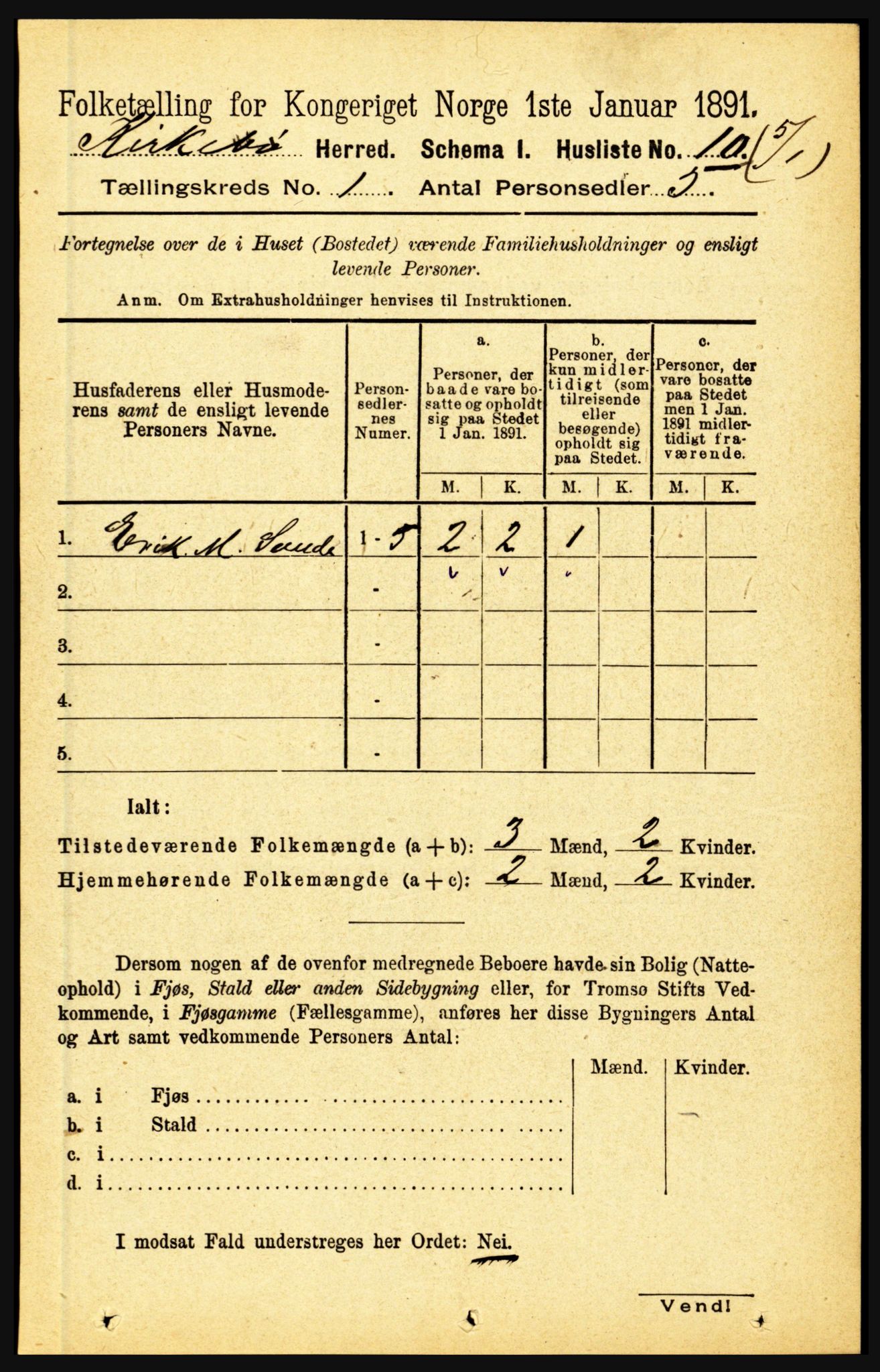 RA, 1891 census for 1416 Kyrkjebø, 1891, p. 29