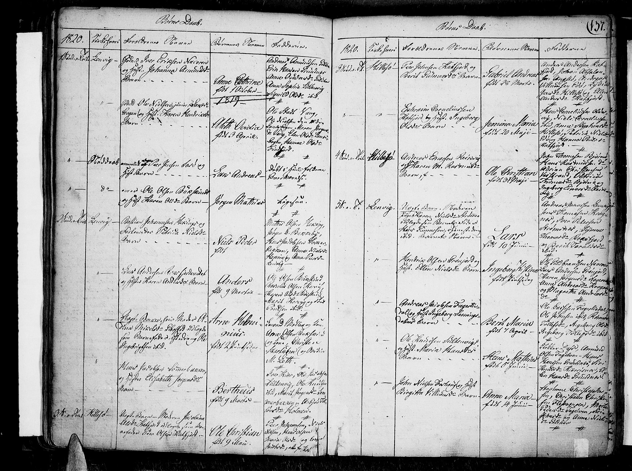 Lenvik sokneprestembete, SATØ/S-1310/H/Ha/Haa/L0002kirke: Parish register (official) no. 2, 1784-1820, p. 137
