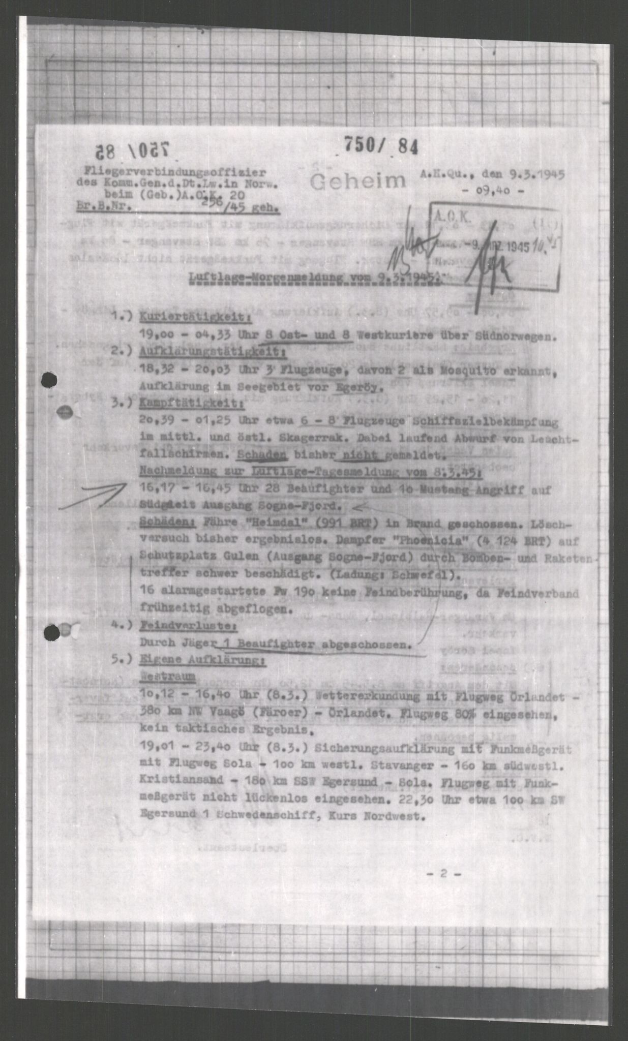 Forsvarets Overkommando. 2 kontor. Arkiv 11.4. Spredte tyske arkivsaker, AV/RA-RAFA-7031/D/Dar/Dara/L0003: Krigsdagbøker for 20. Gebirgs-Armee-Oberkommando (AOK 20), 1945, p. 515