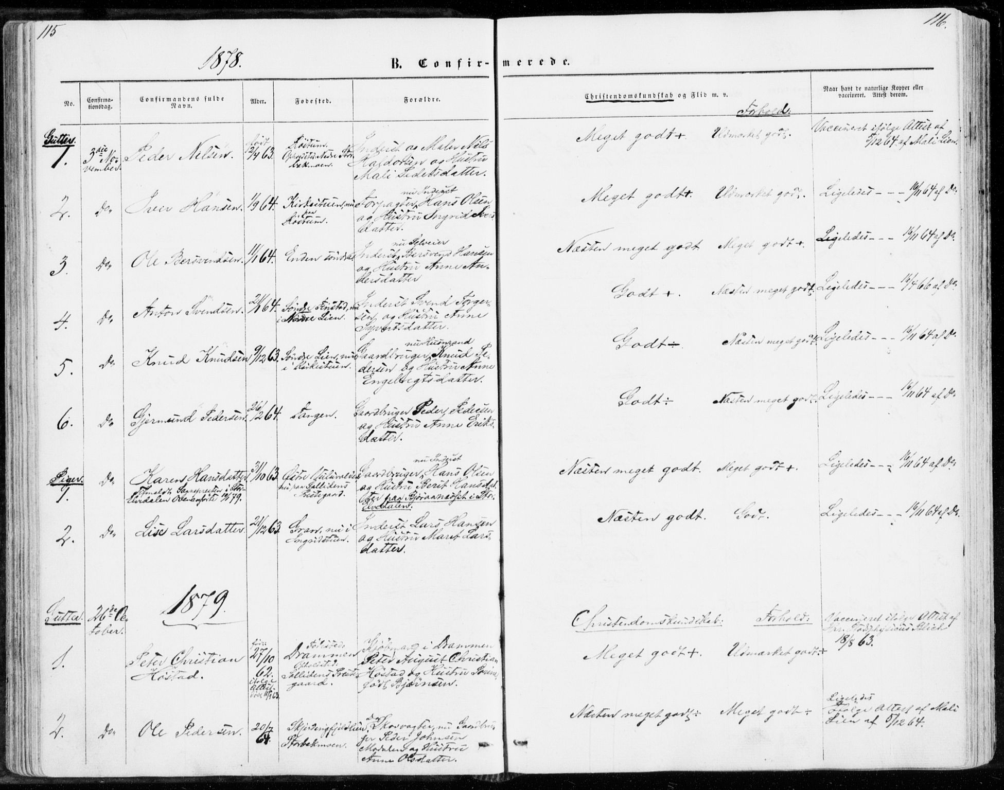 Sollia prestekontor, SAH/PREST-050/H/Ha/Haa/L0001: Parish register (official) no. 1, 1856-1885, p. 115-116