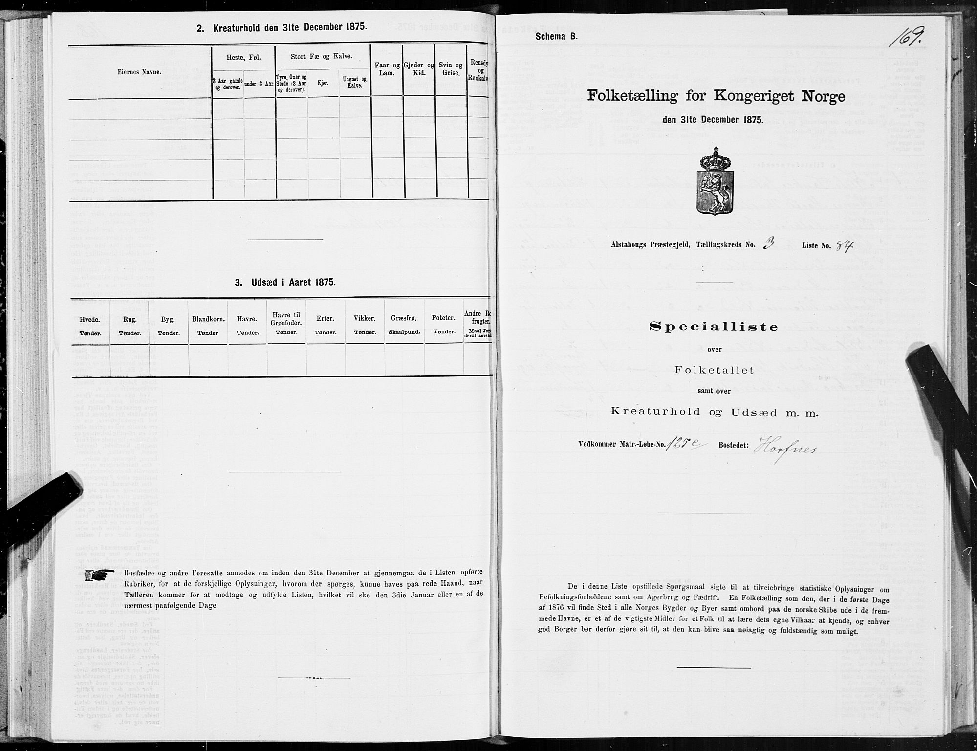 SAT, 1875 census for 1820P Alstahaug, 1875, p. 3169