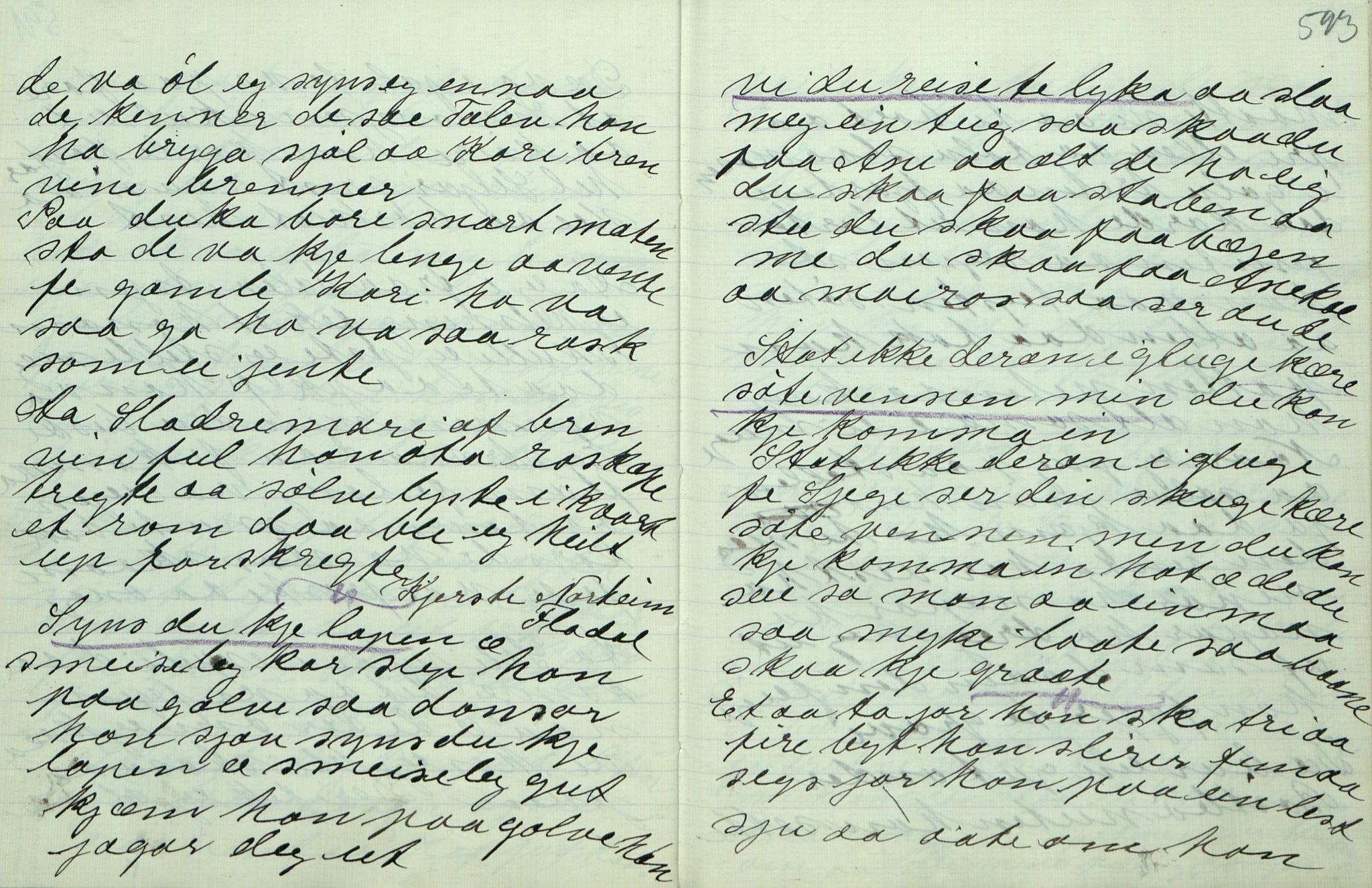 Rikard Berge, TEMU/TGM-A-1003/F/L0011/0012: 381-399 / 392 Oppskrifter av Gunnhild Kivle, 1920-1921, p. 592-593