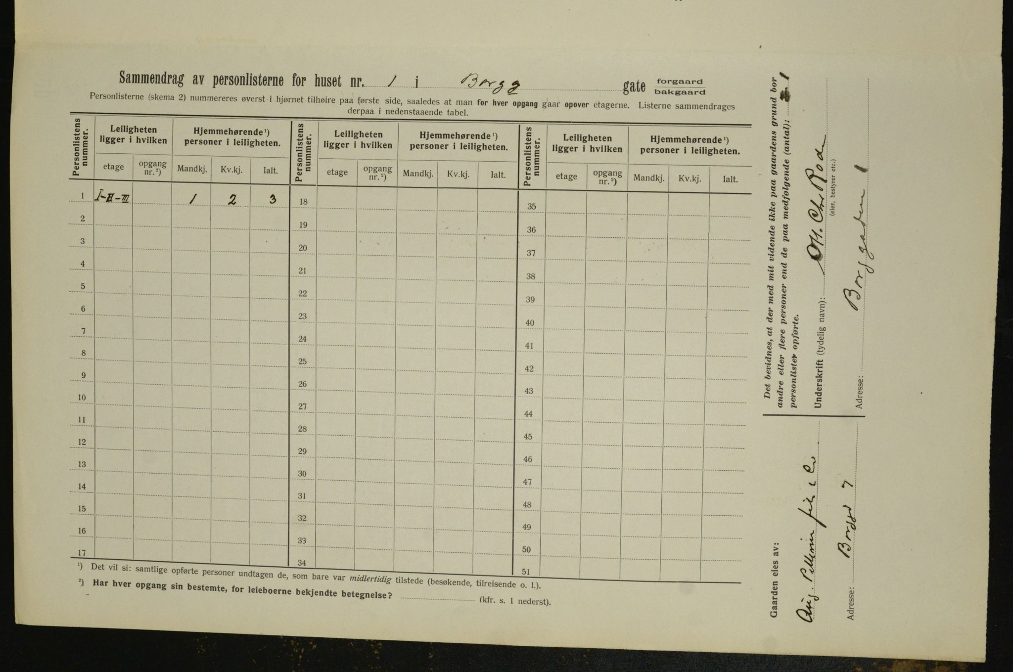 OBA, Municipal Census 1913 for Kristiania, 1913, p. 7578