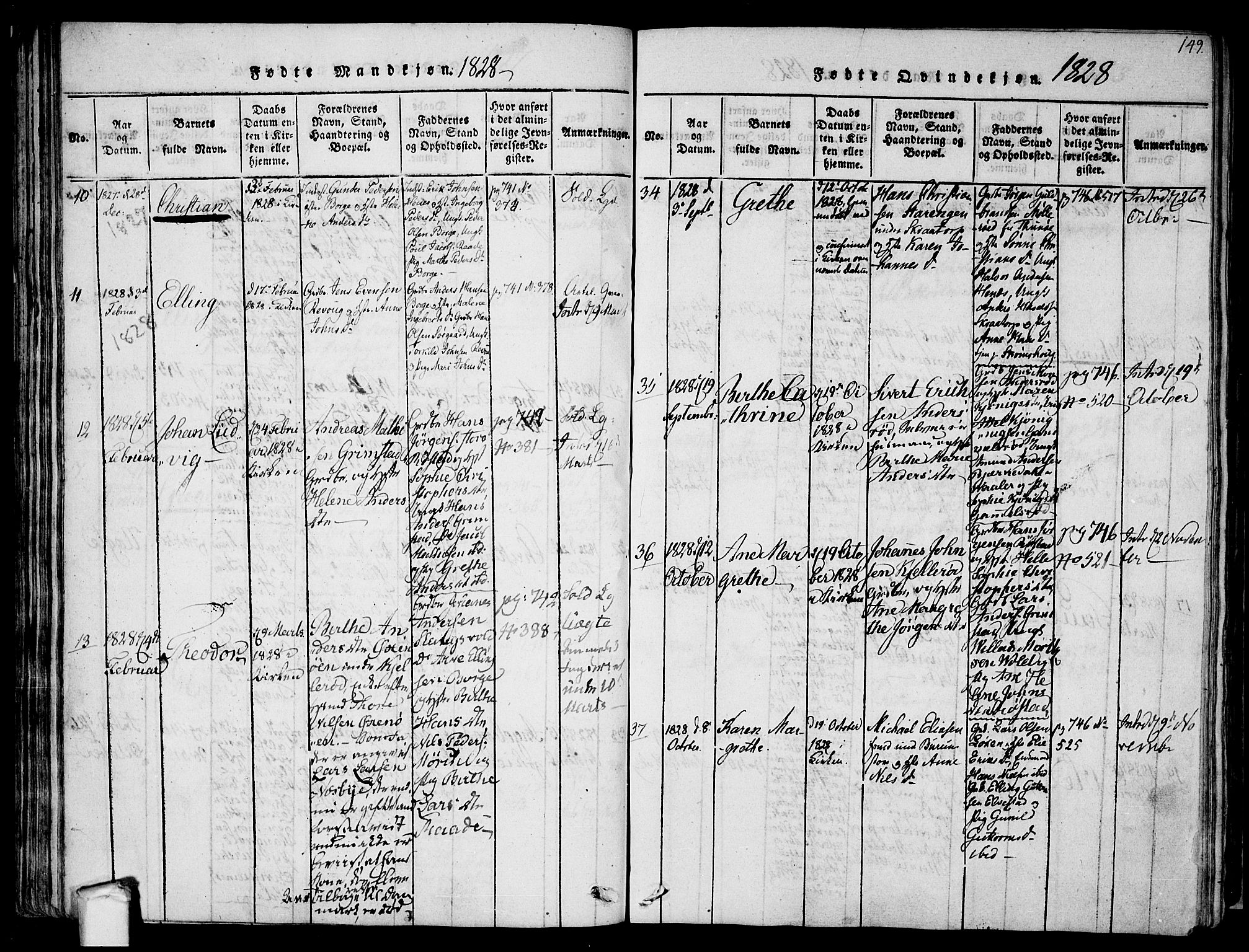 Råde prestekontor kirkebøker, SAO/A-2009/F/Fa/L0004: Parish register (official) no. 4, 1814-1830, p. 148-149